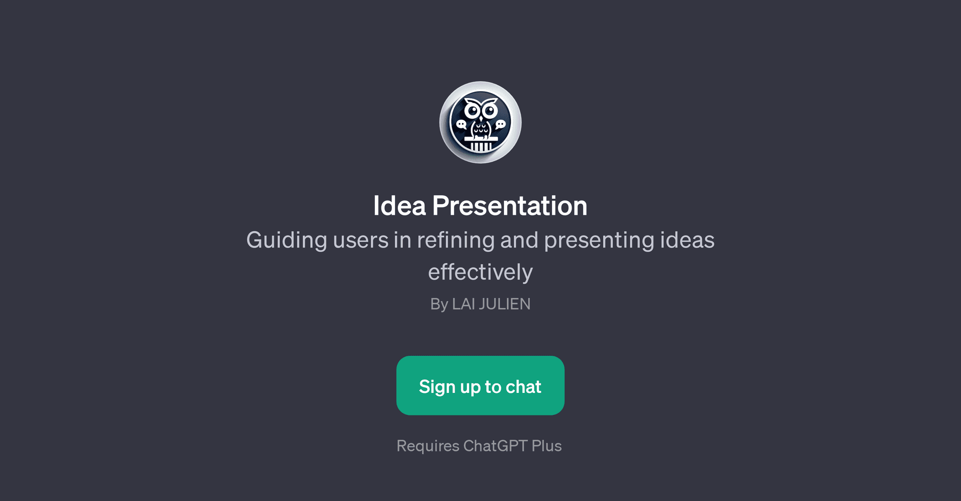 Idea Presentation
