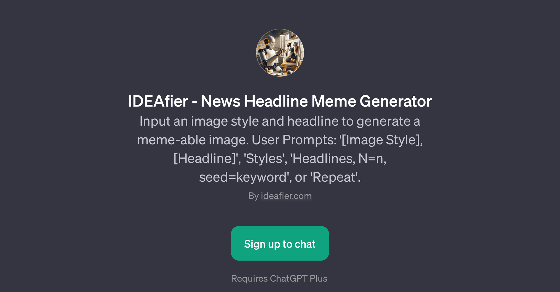 IDEAfier - News Headline Meme Generator