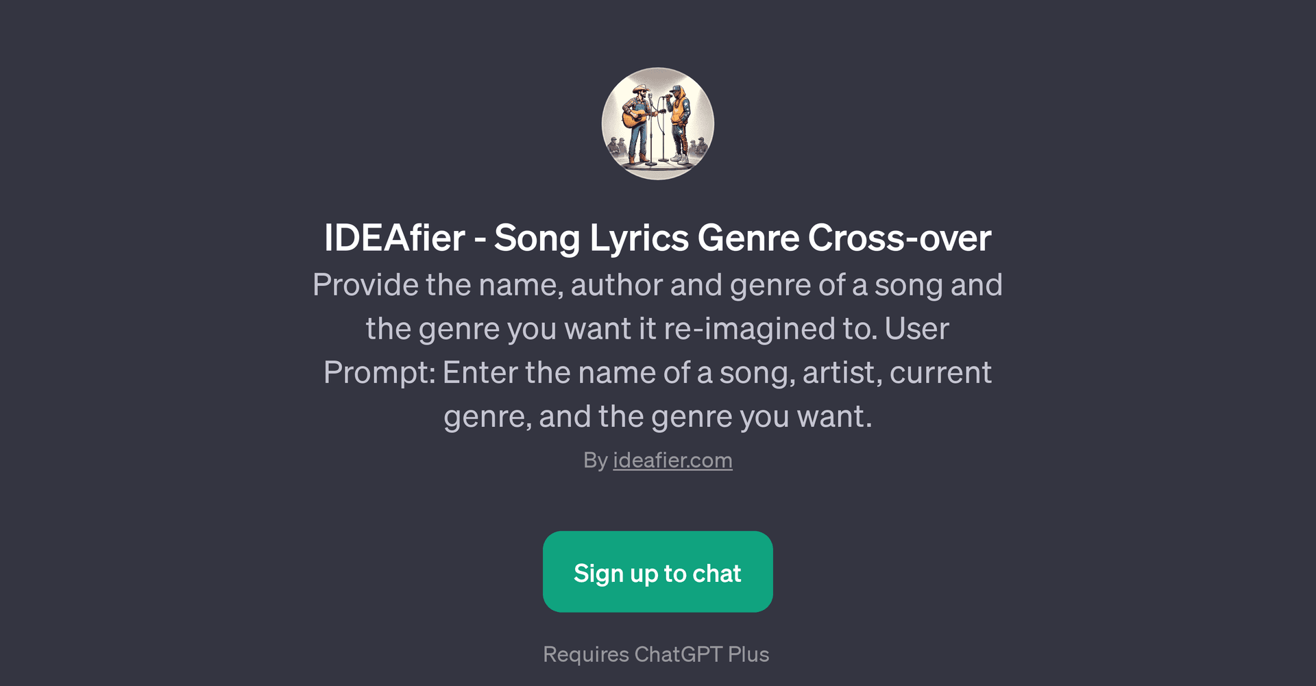 IDEAfier - Song Lyrics Genre Cross-over