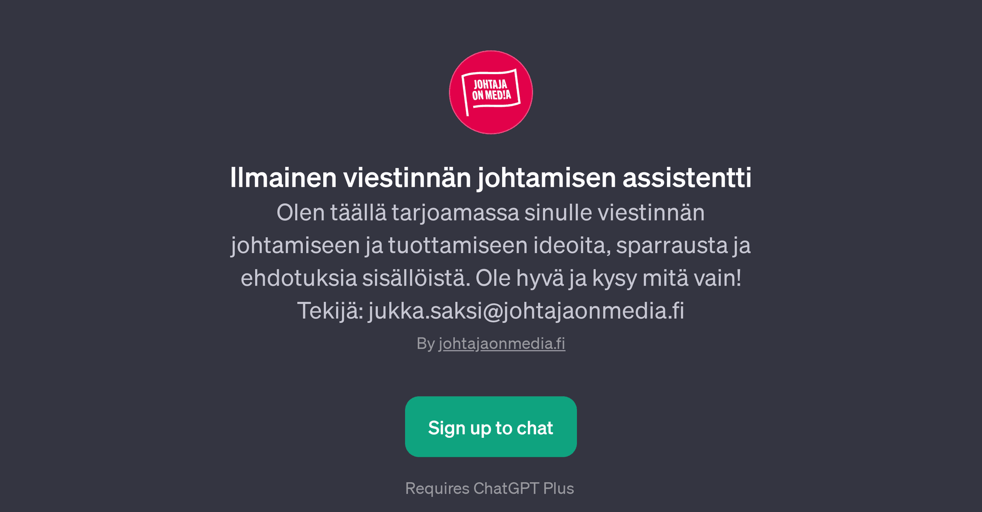 Ilmainen viestinnn johtamisen assistentti