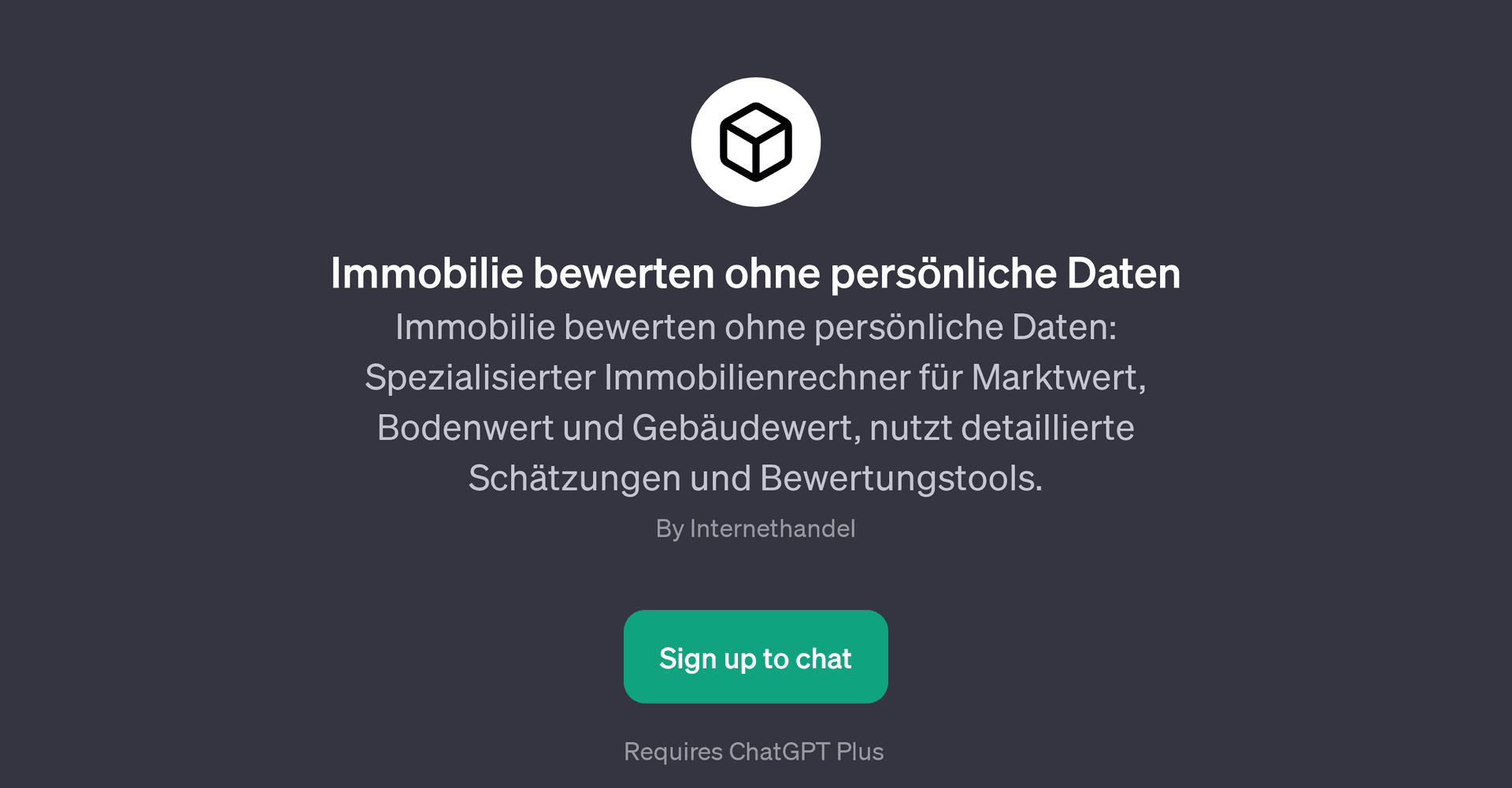 Immobilie bewerten ohne persnliche Daten