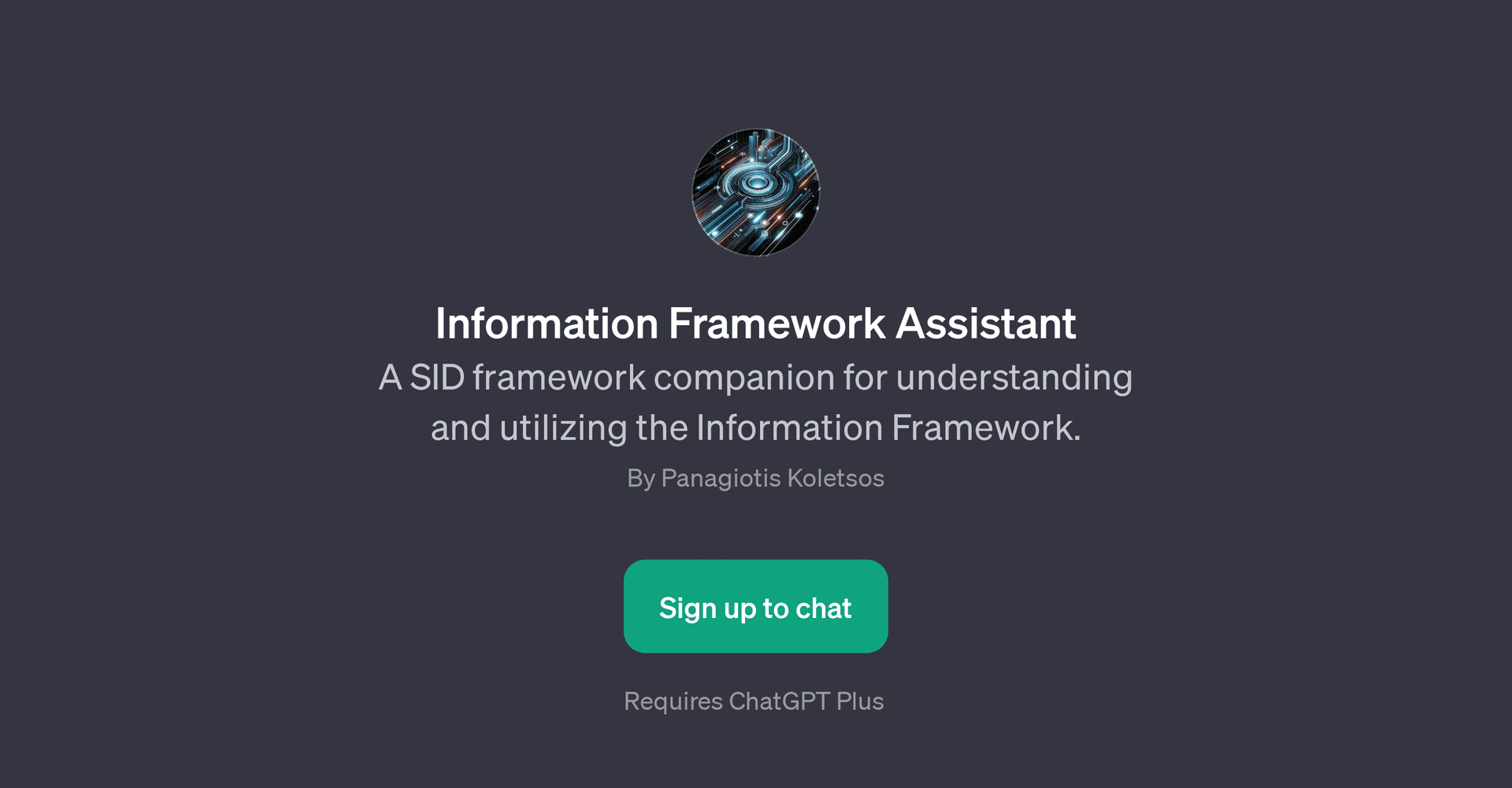 Information Framework Assistant