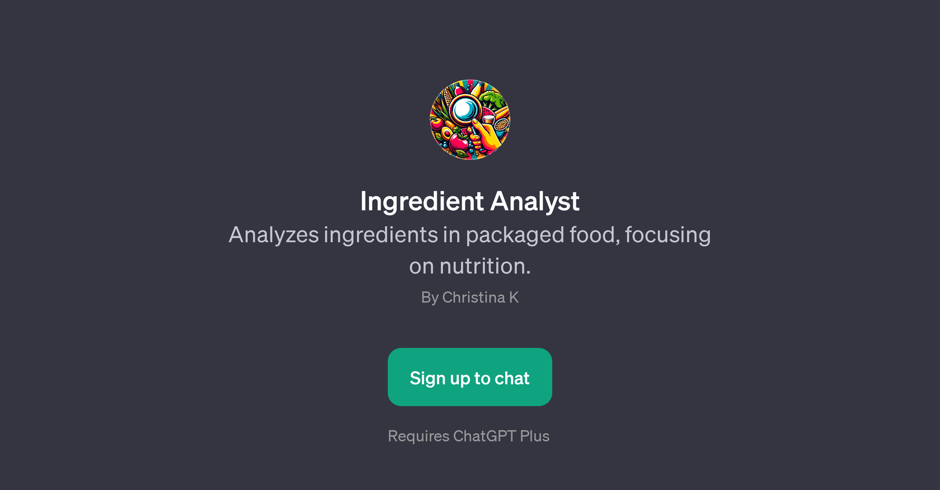 Ingredient Analyst