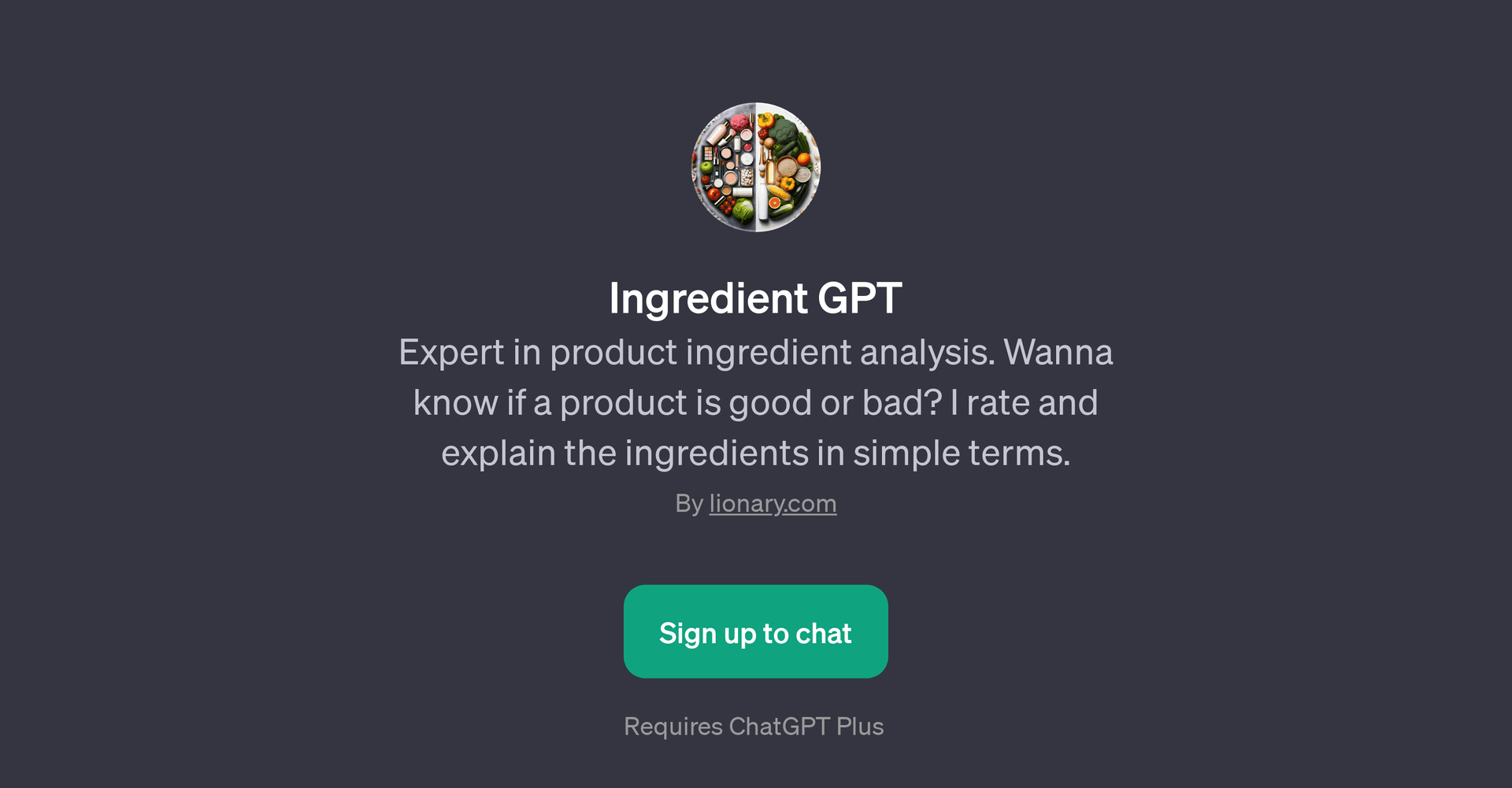 Ingredient GPT