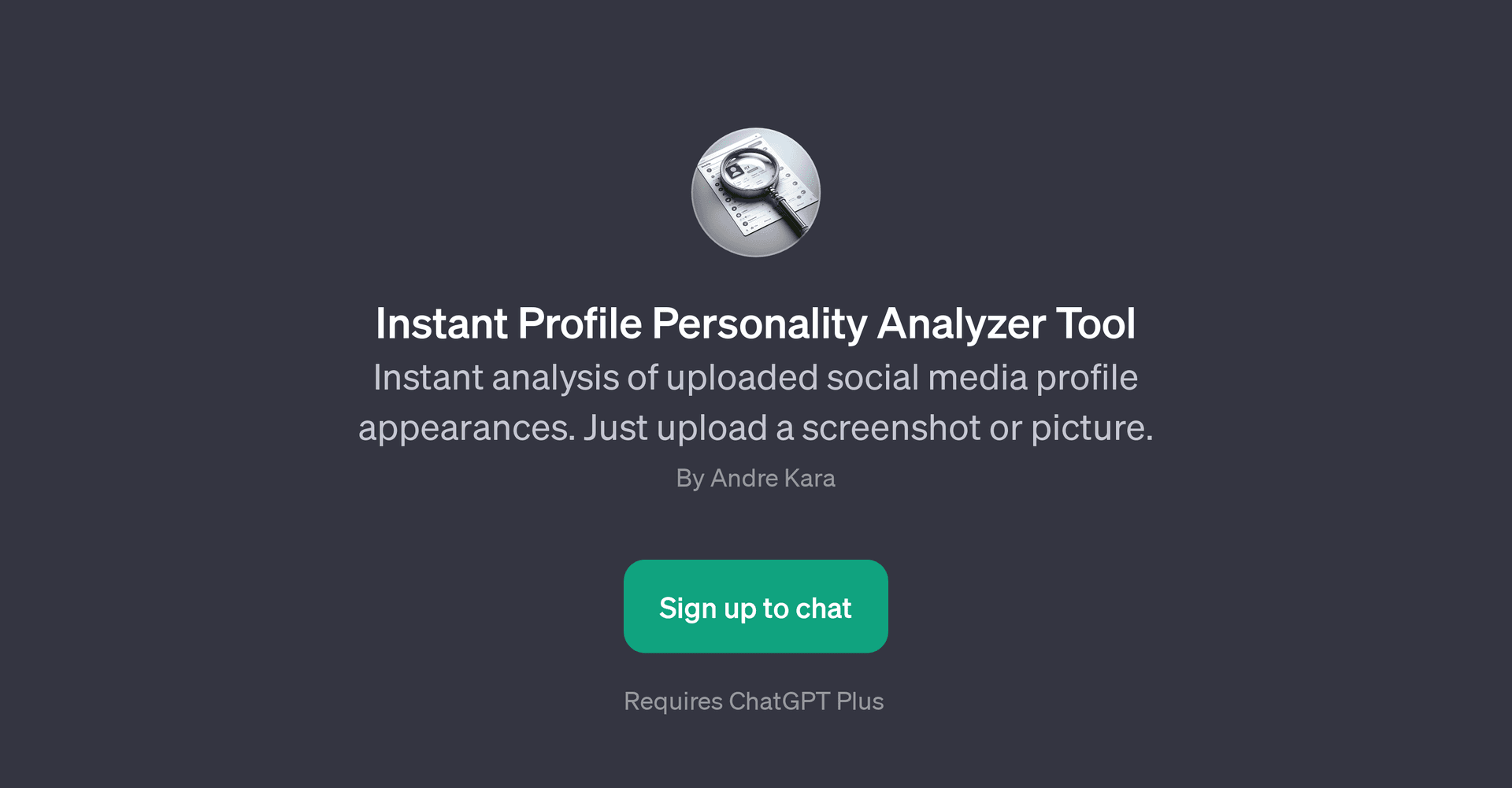 Instant Profile Personality Analyzer