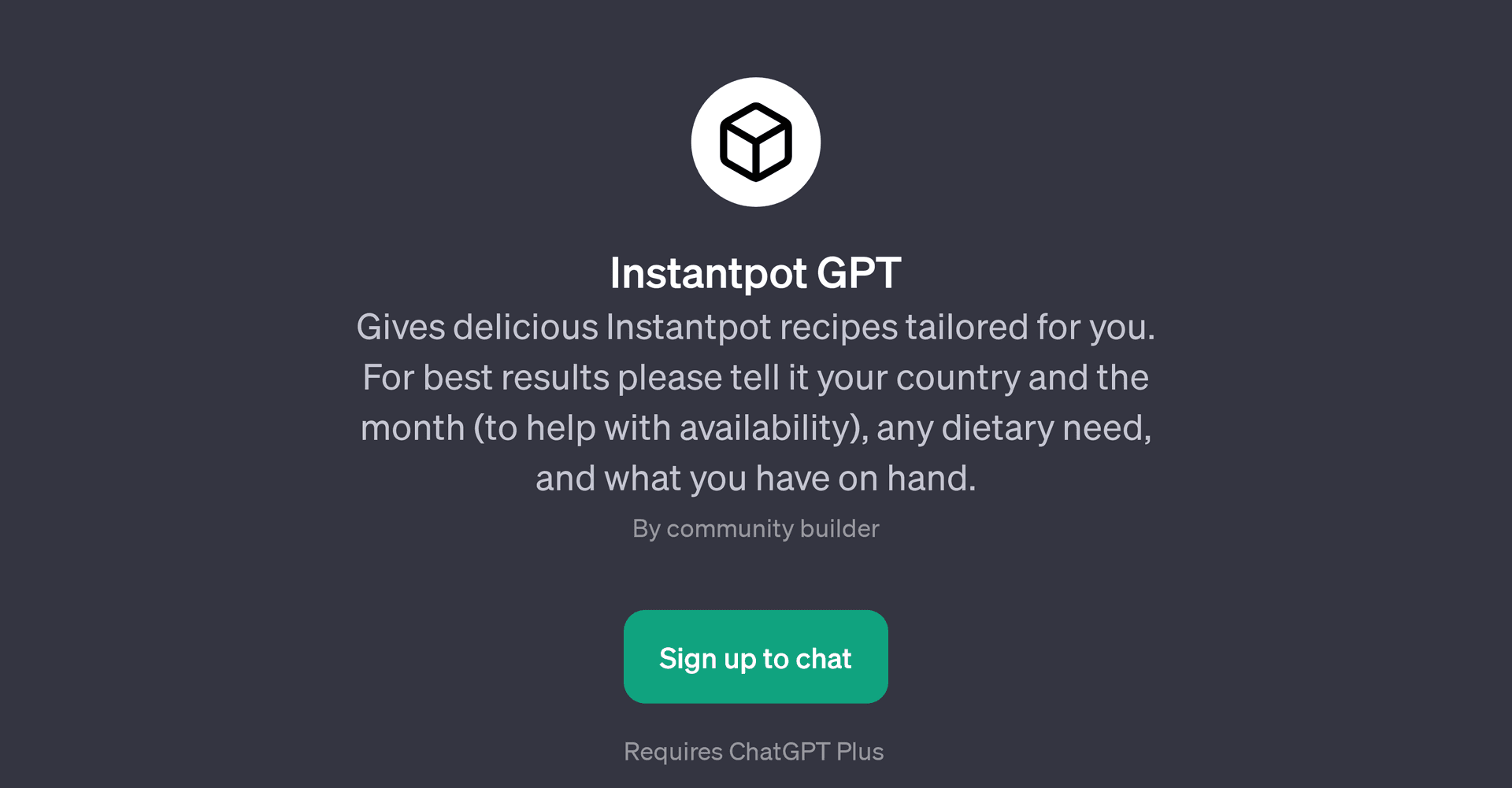 Instantpot GPT