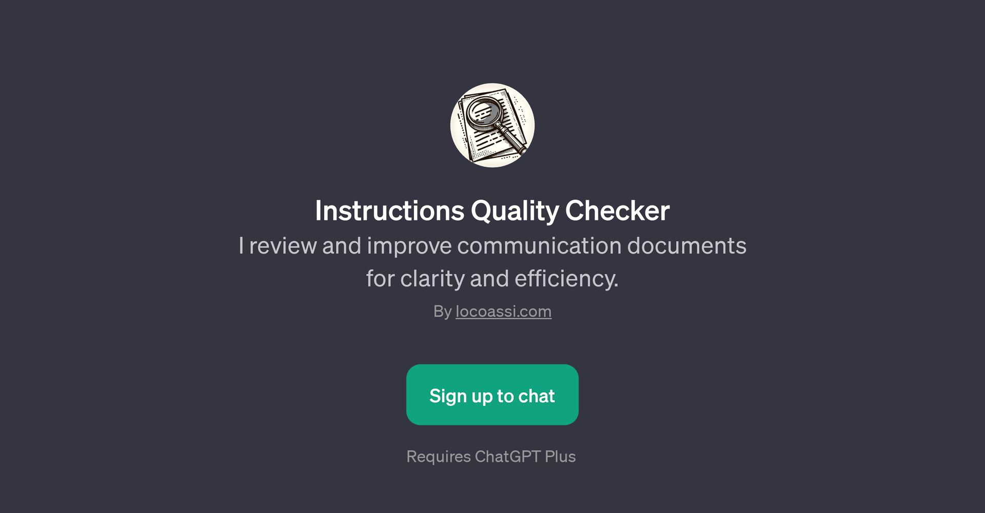 Instructions Quality Checker