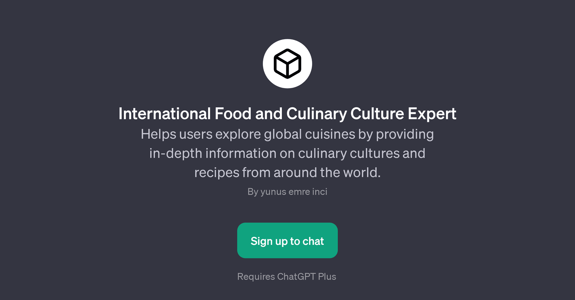 International Food and Culinary Culture Expert