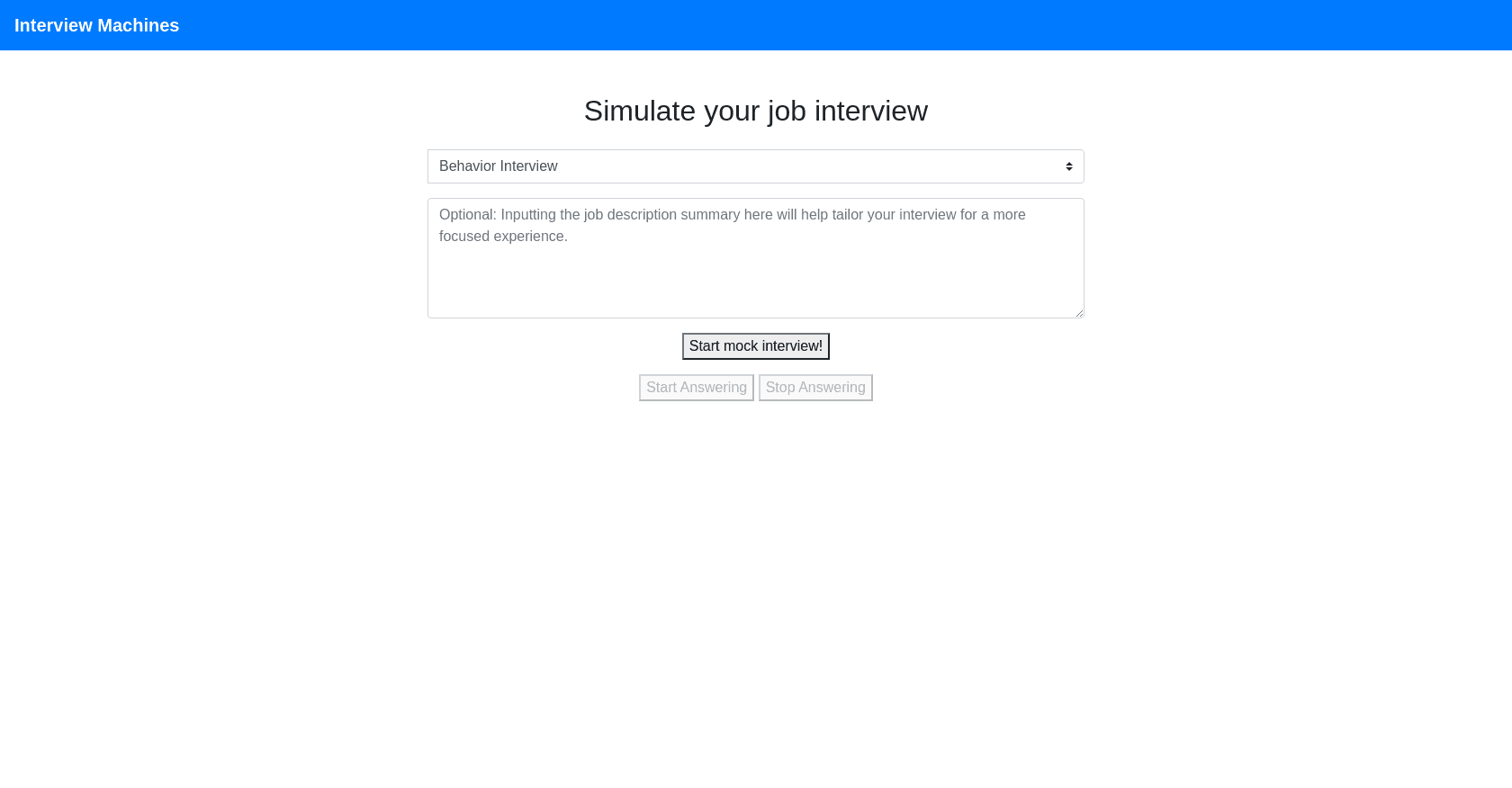 Interview Machines