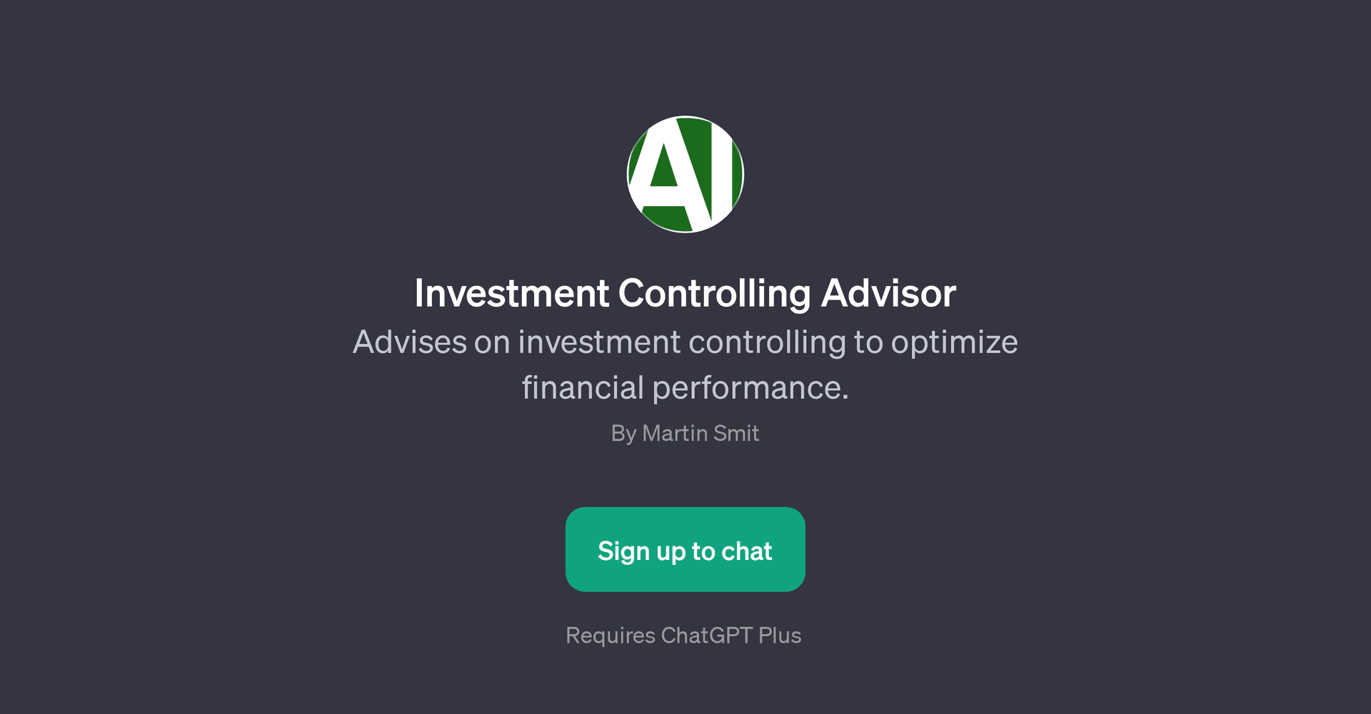 Investment Controlling Advisor GPT