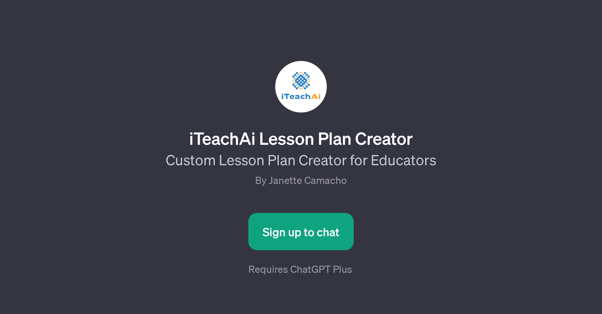 iTeachAi Lesson Plan Creator