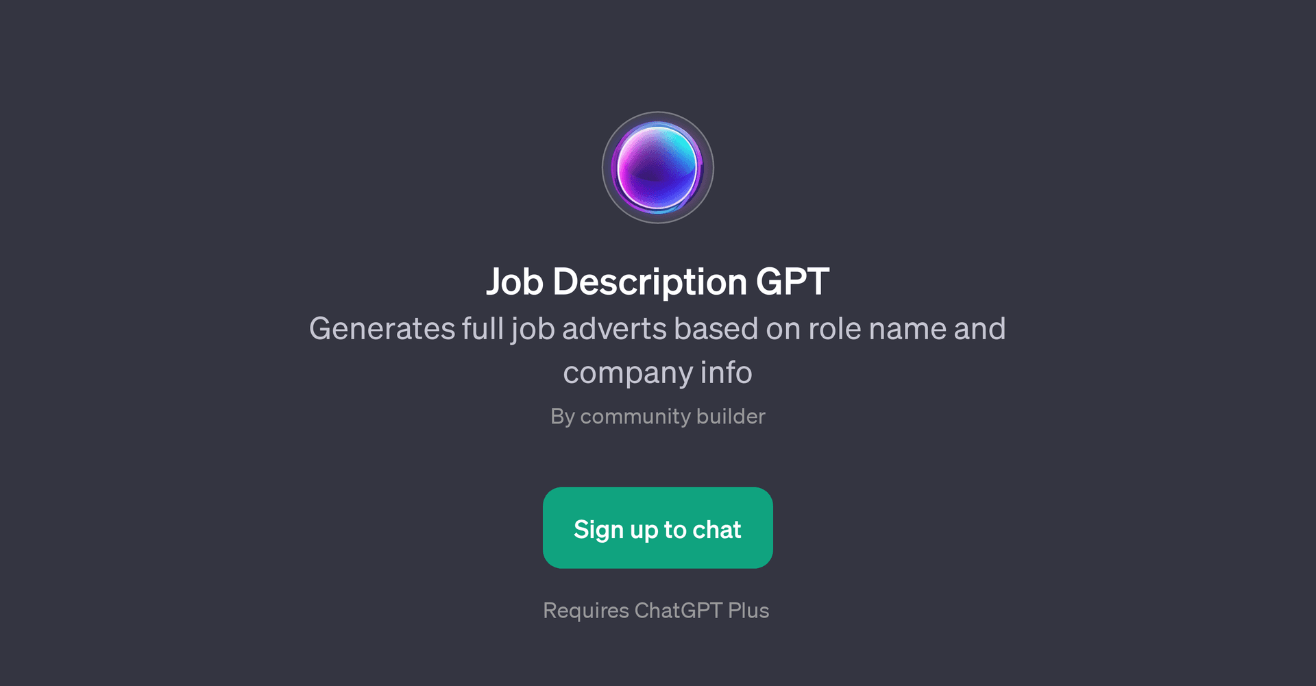 Job Description GPT