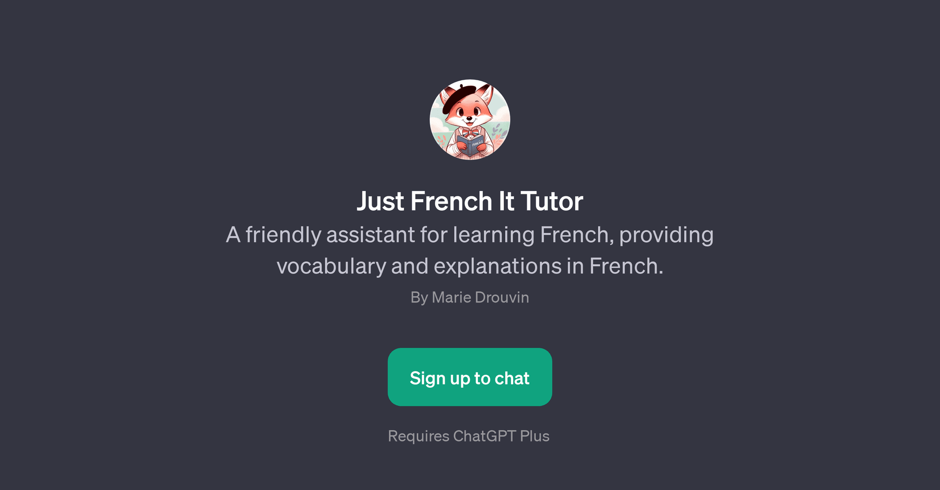 Just French It Tutor