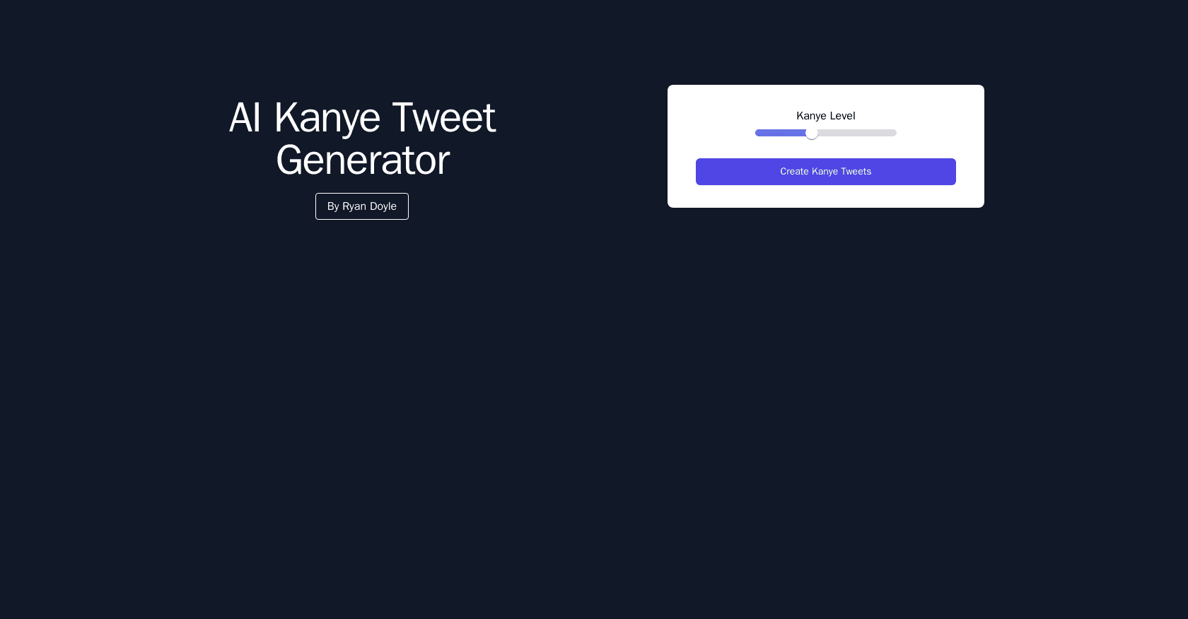 Kanye Tweet Generator