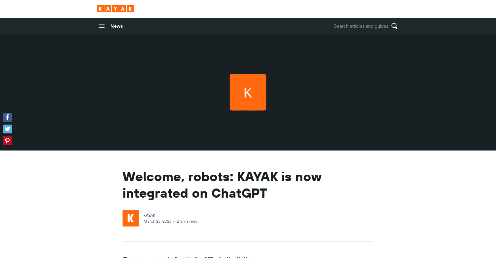 Kayak ChatGPT plugin