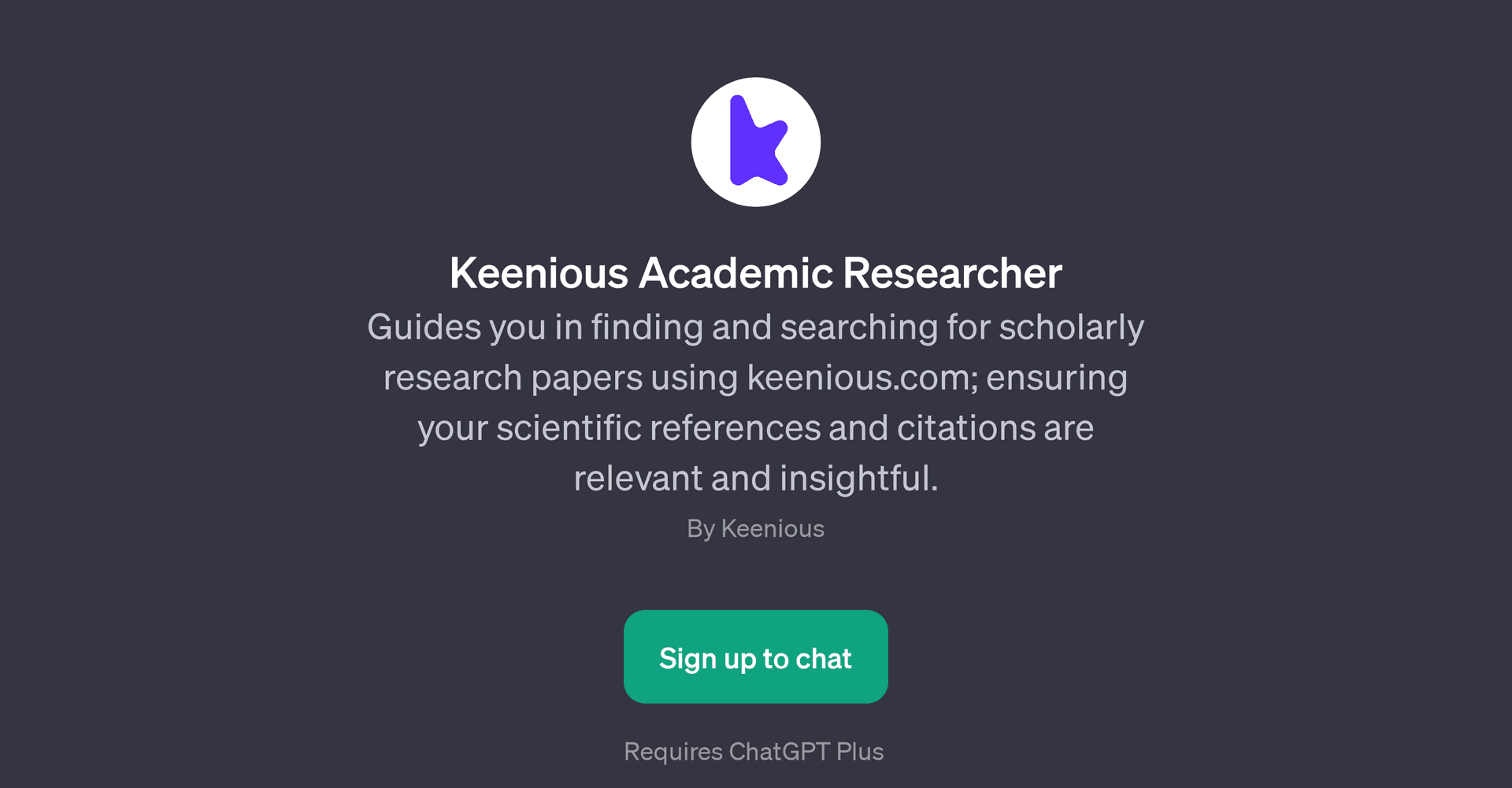 Keenious Academic Researcher