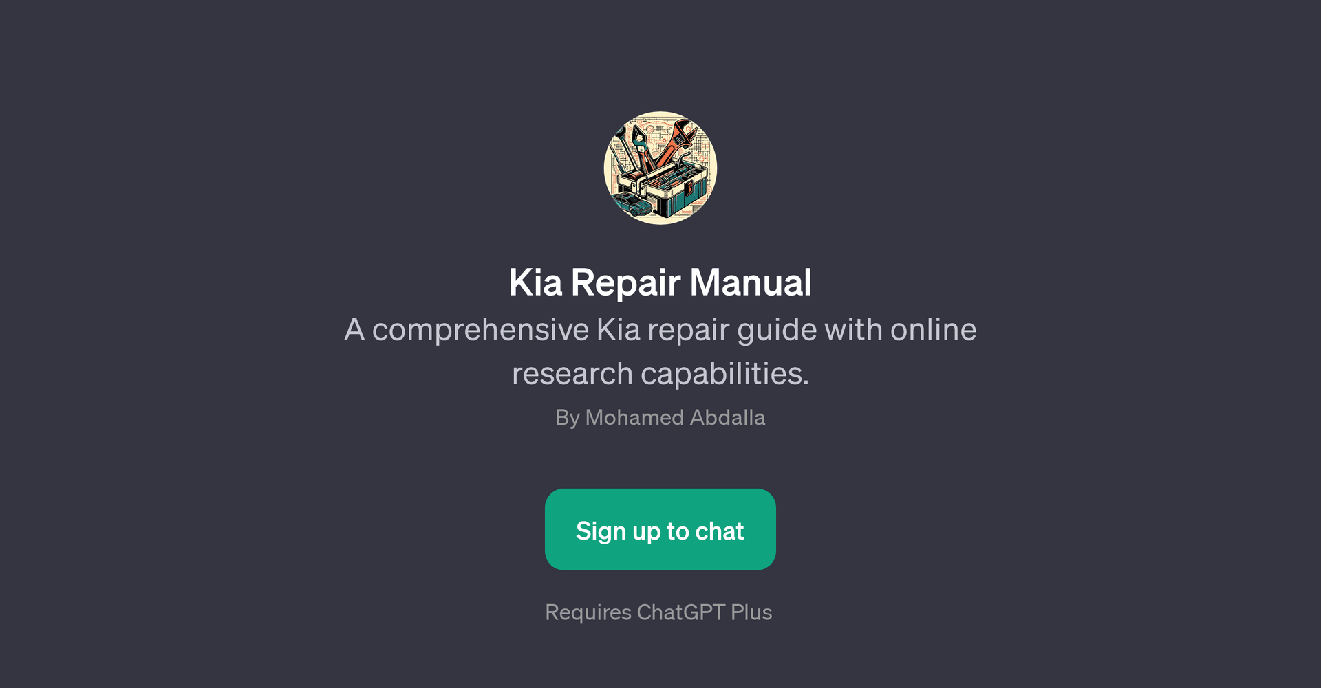 Kia Repair Manual GPT