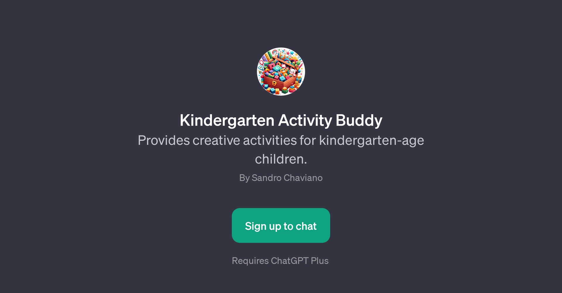 Kindergarten Activity Buddy
