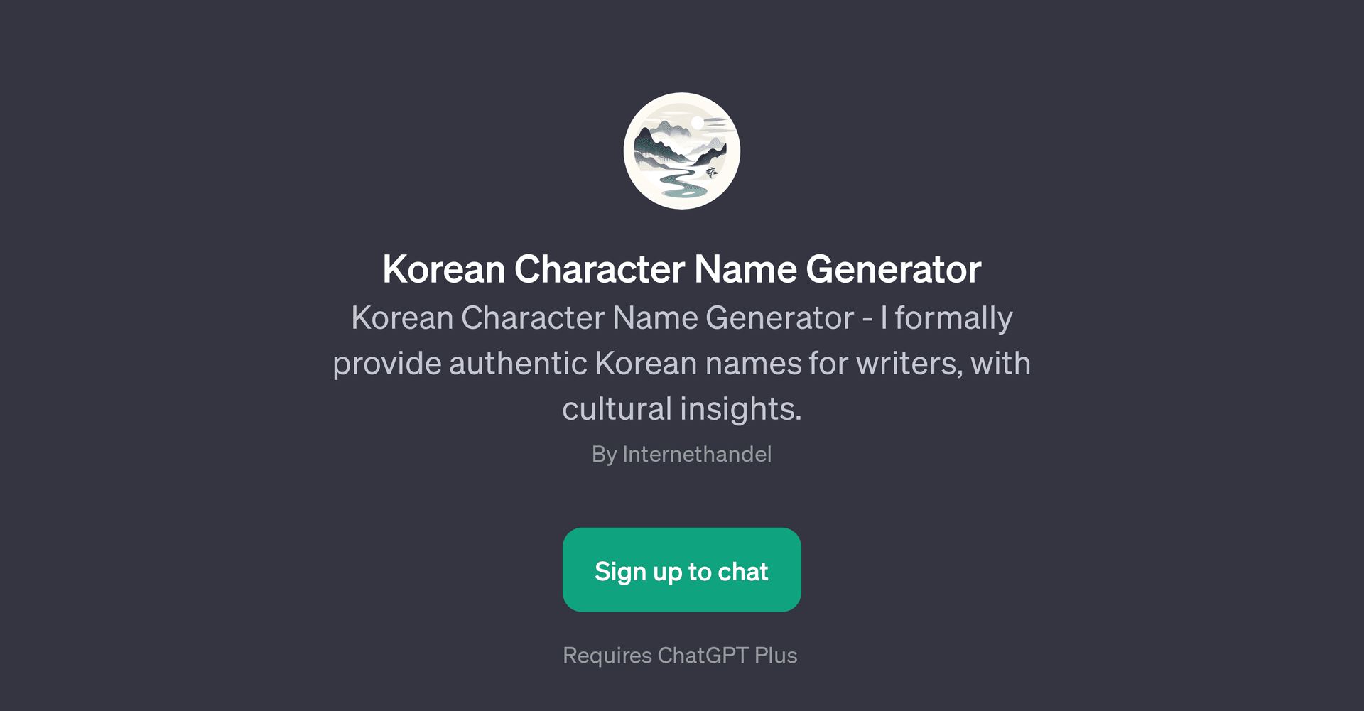 Korean Character Name Generator