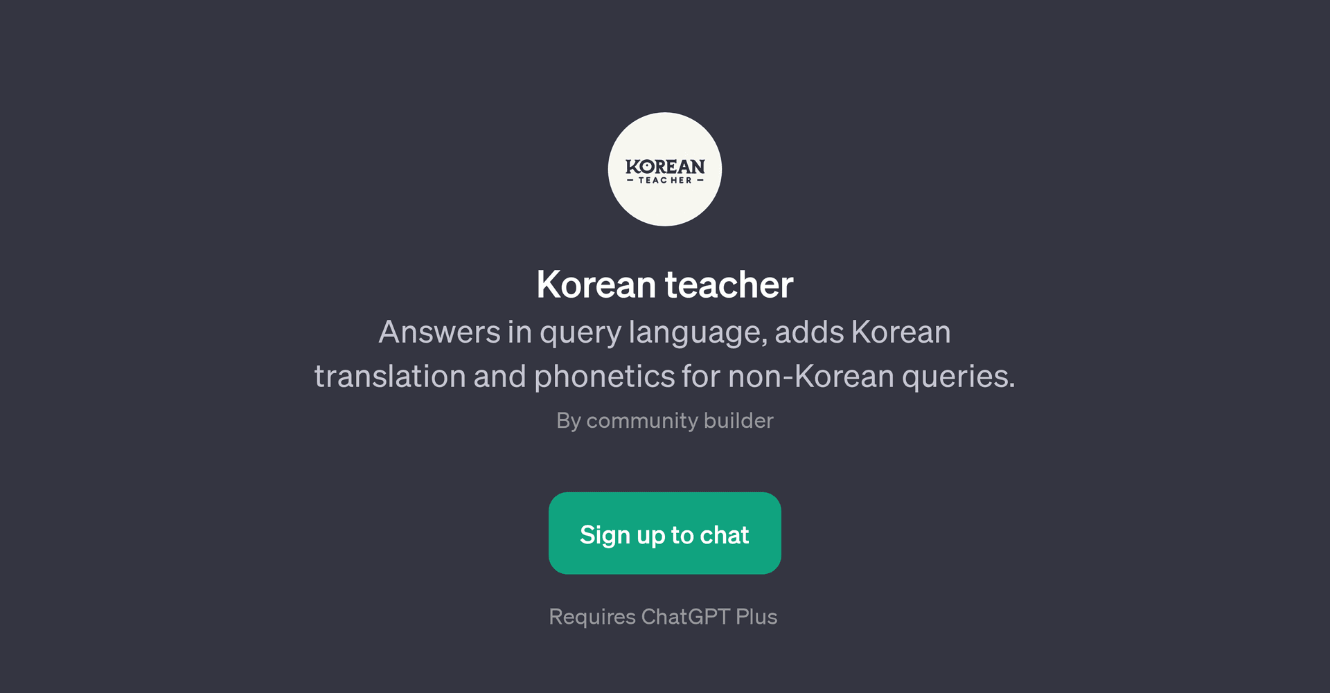 Korean Teacher