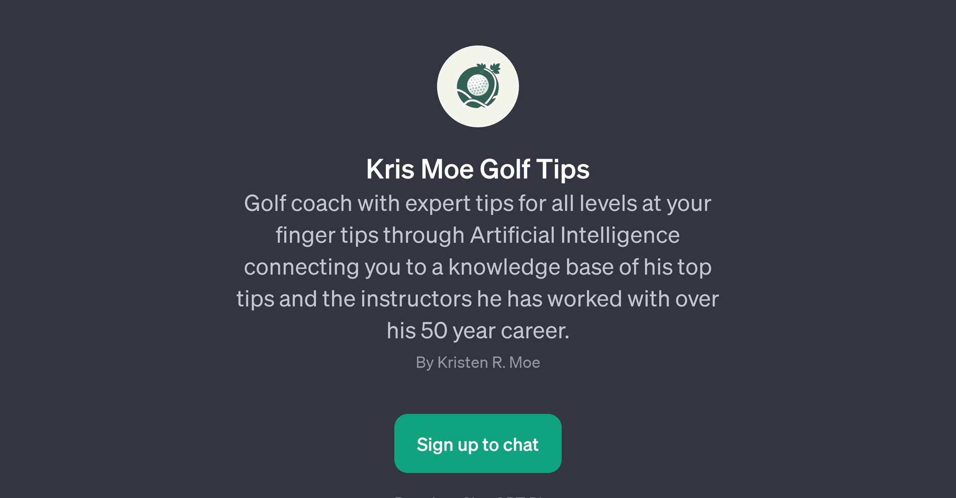 Kris Moe Golf Tips