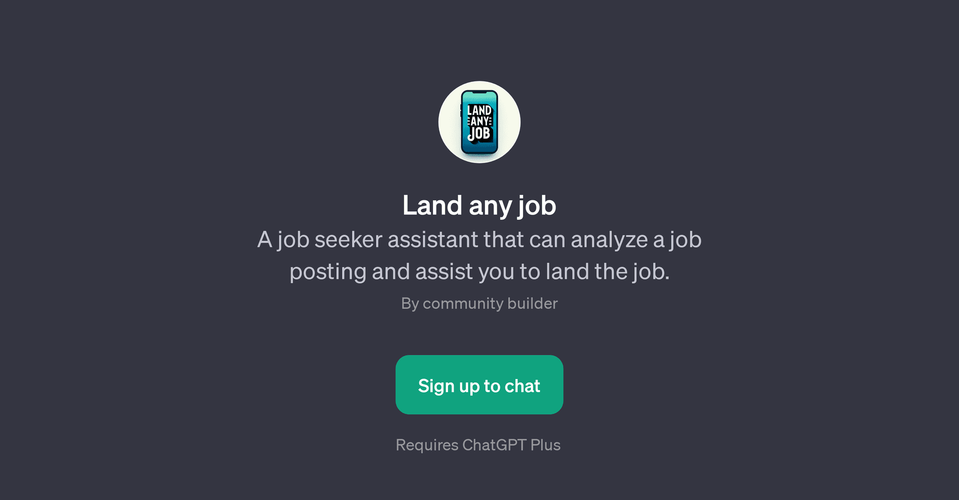 Land any job