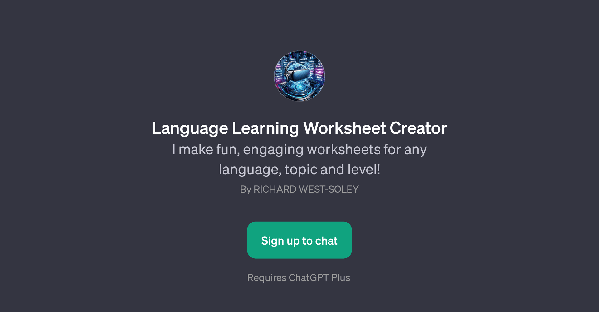 Language Learning Worksheet Creator