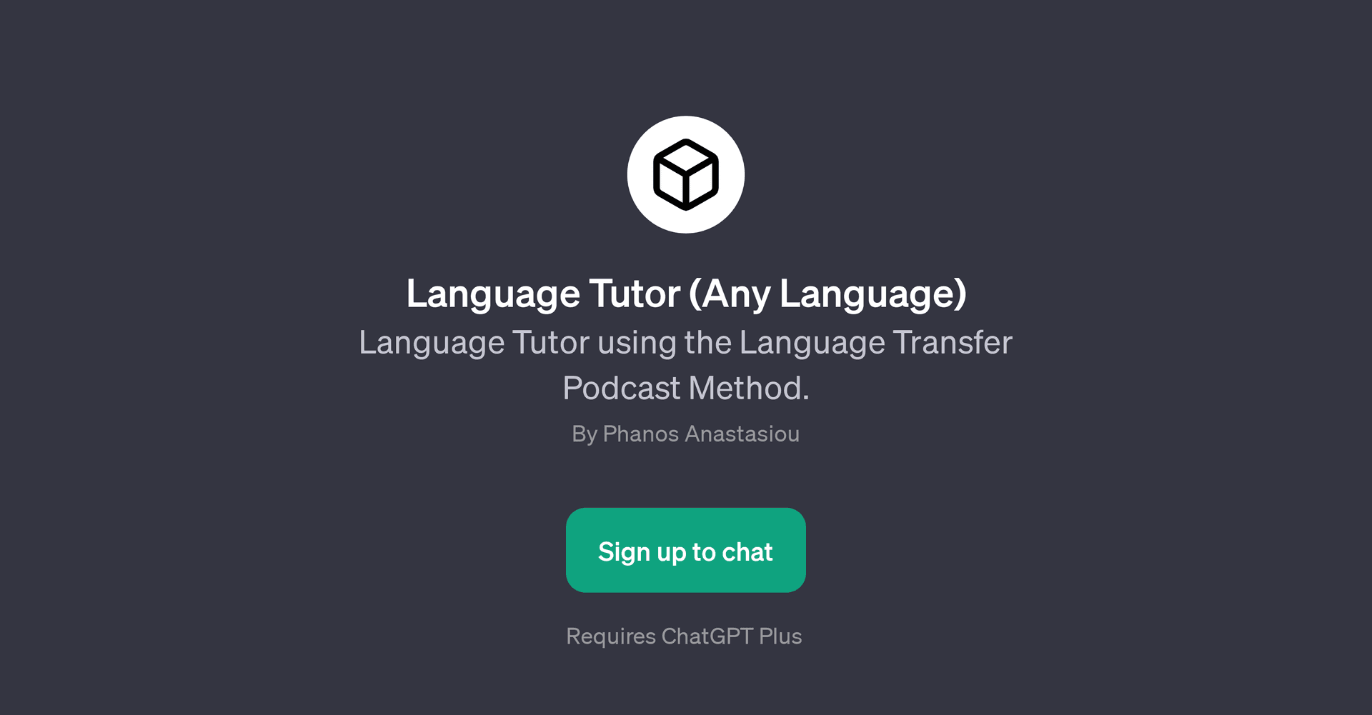 Language Tutor (Any Language)