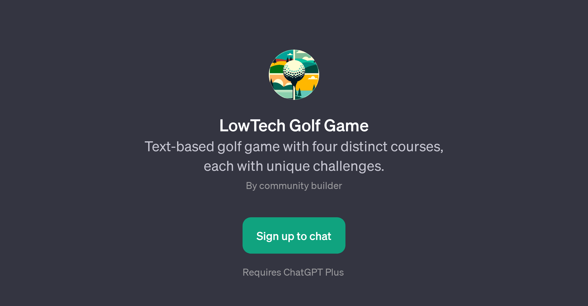 LowTech Golf Game GPT