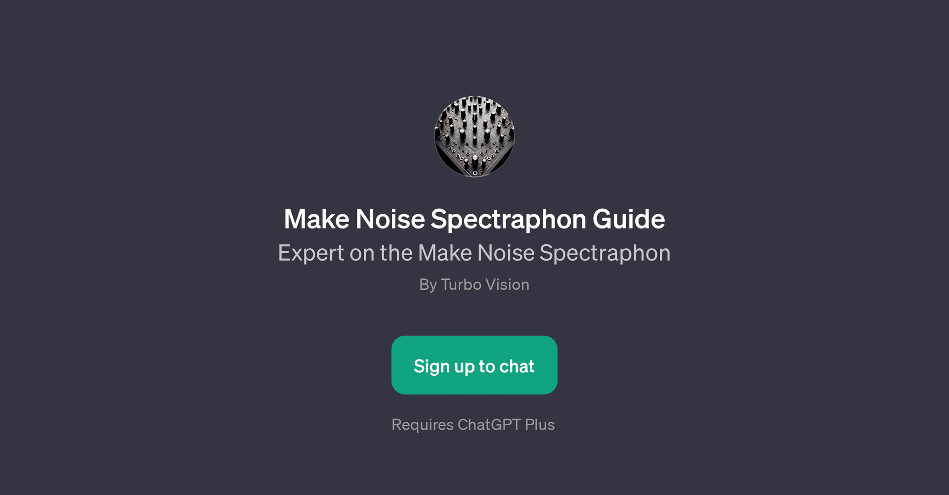 Make Noise Spectraphon Guide