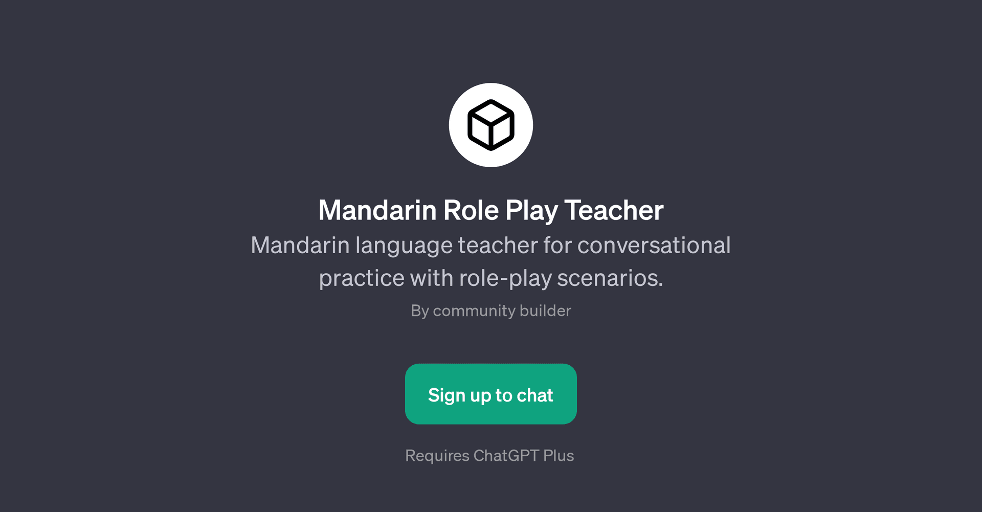 Mandarin Role Play Teacher