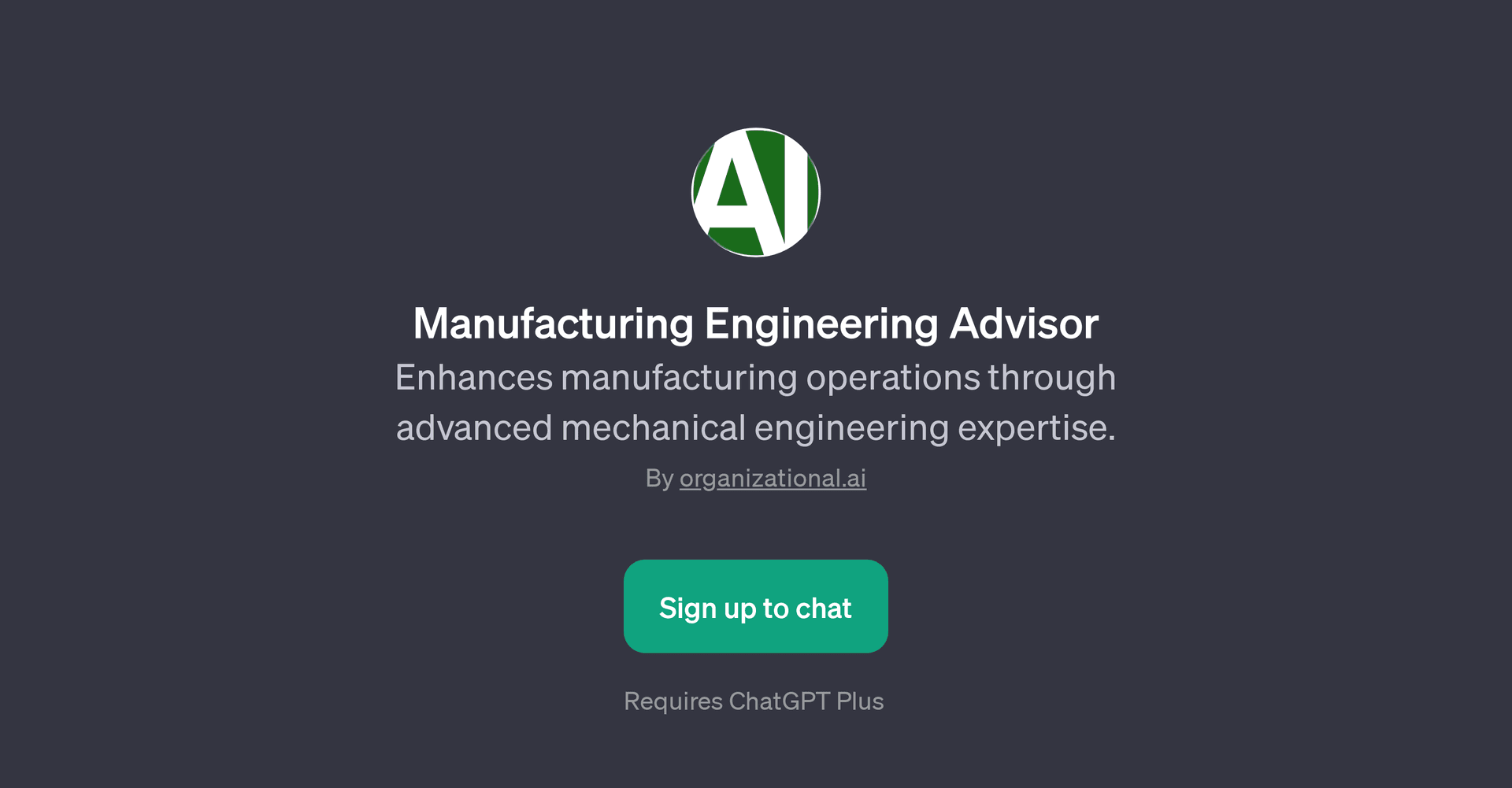 Manufacturing Engineering Advisor