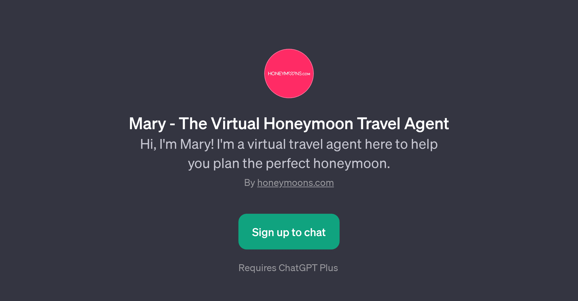 Mary - The Virtual Honeymoon Travel Agent