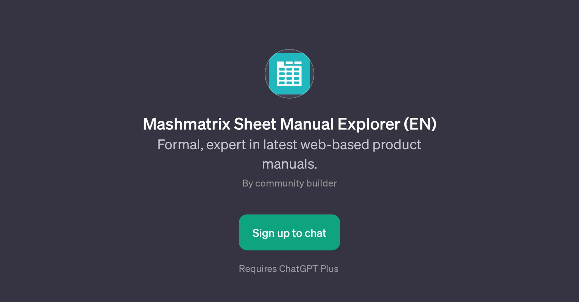 Mashmatrix Sheet Manual Explorer