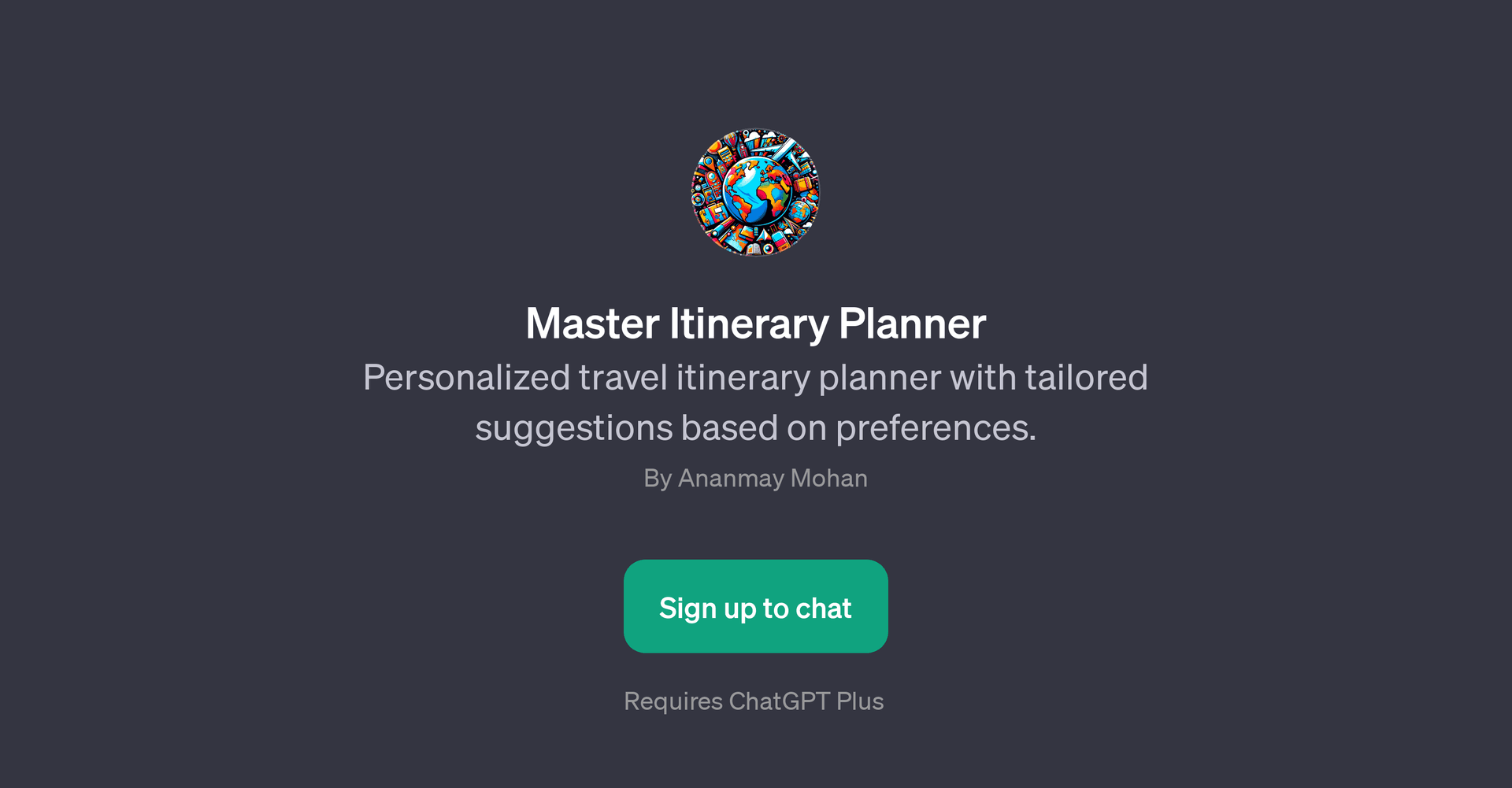 Master Itinerary Planner