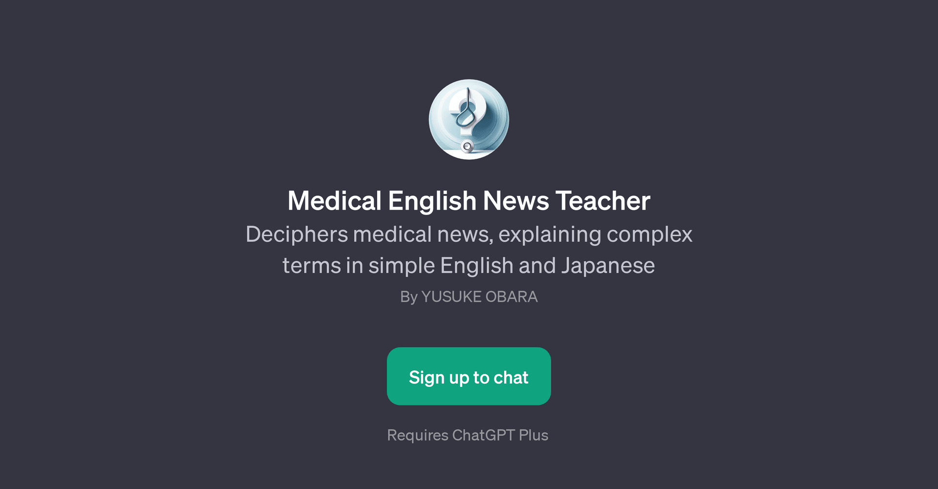 Medical English News Teacher