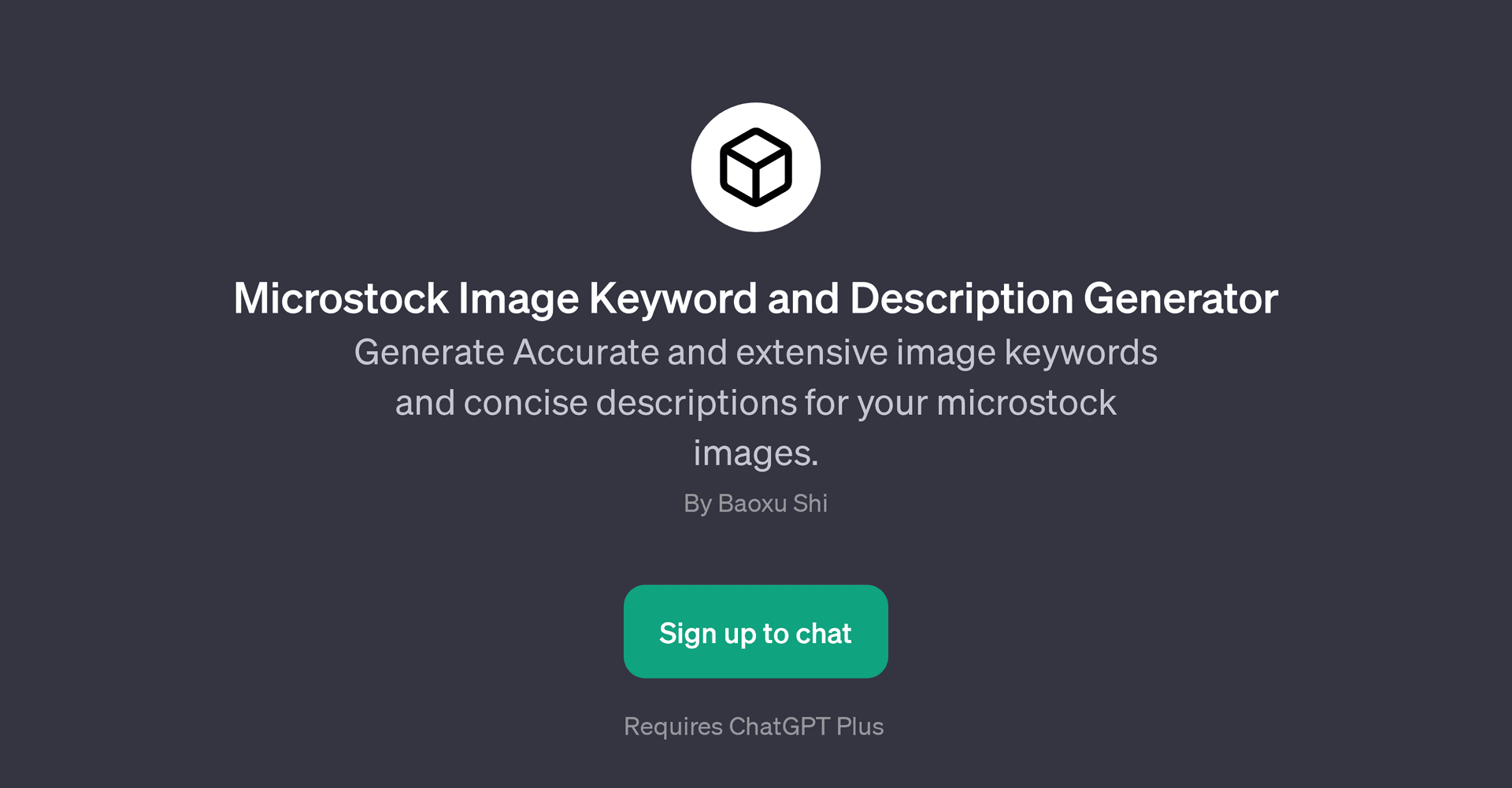 Microstock Image Keyword and Description Generator