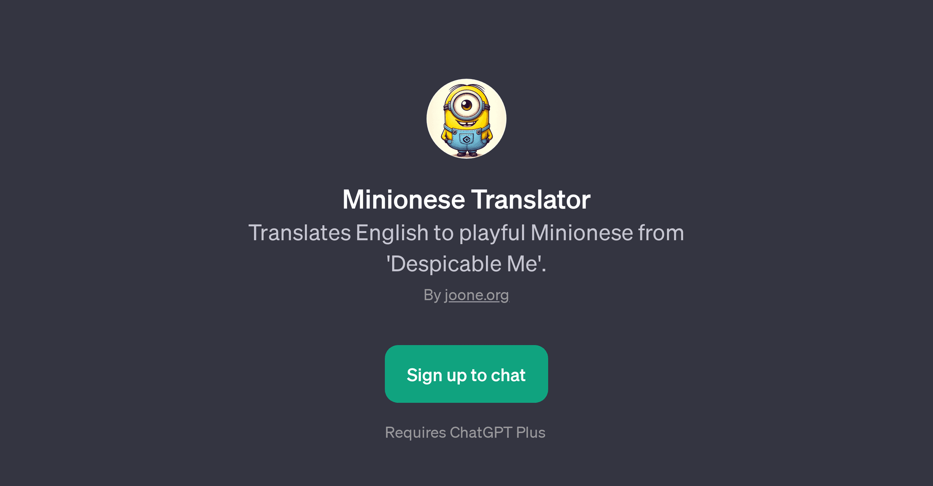 Minionese Translator