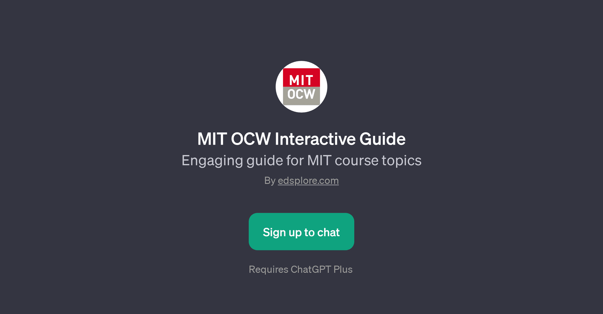 MIT OCW Interactive Guide