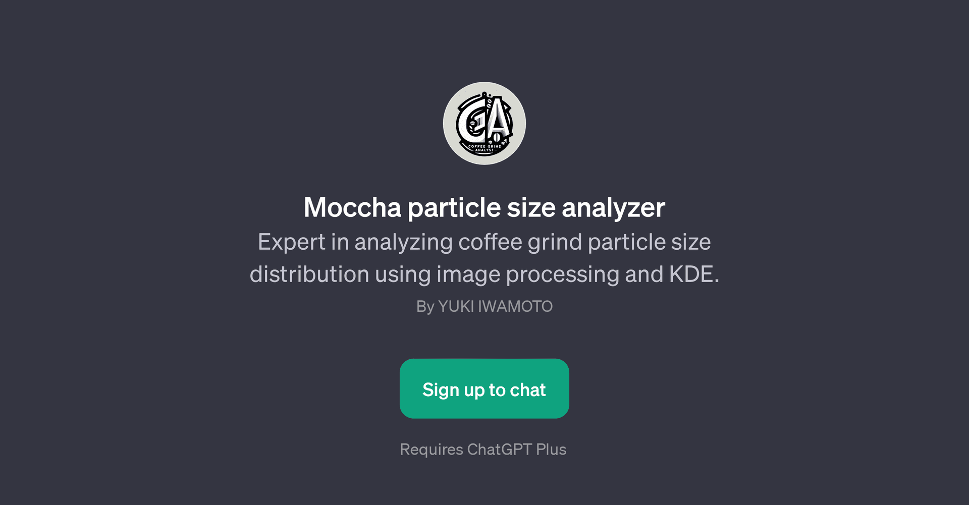 Moccha particle size analyzer