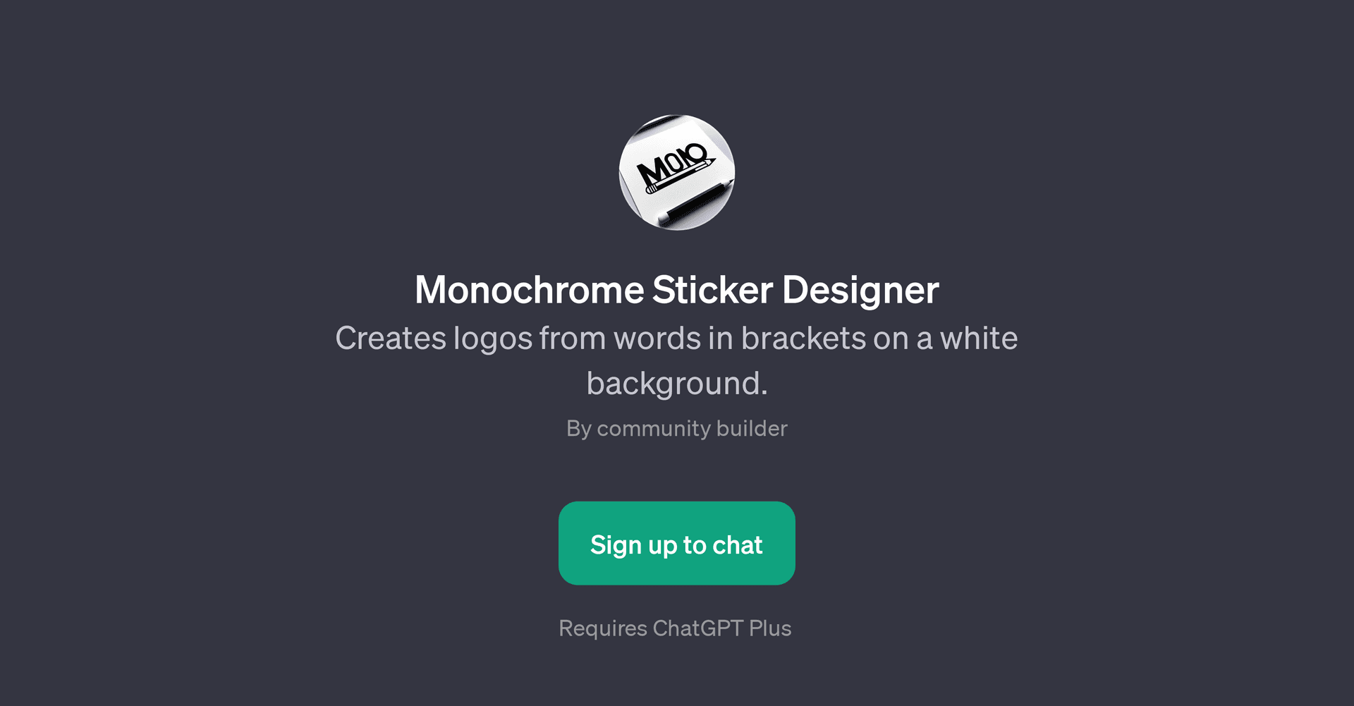 Monochrome Sticker Designer