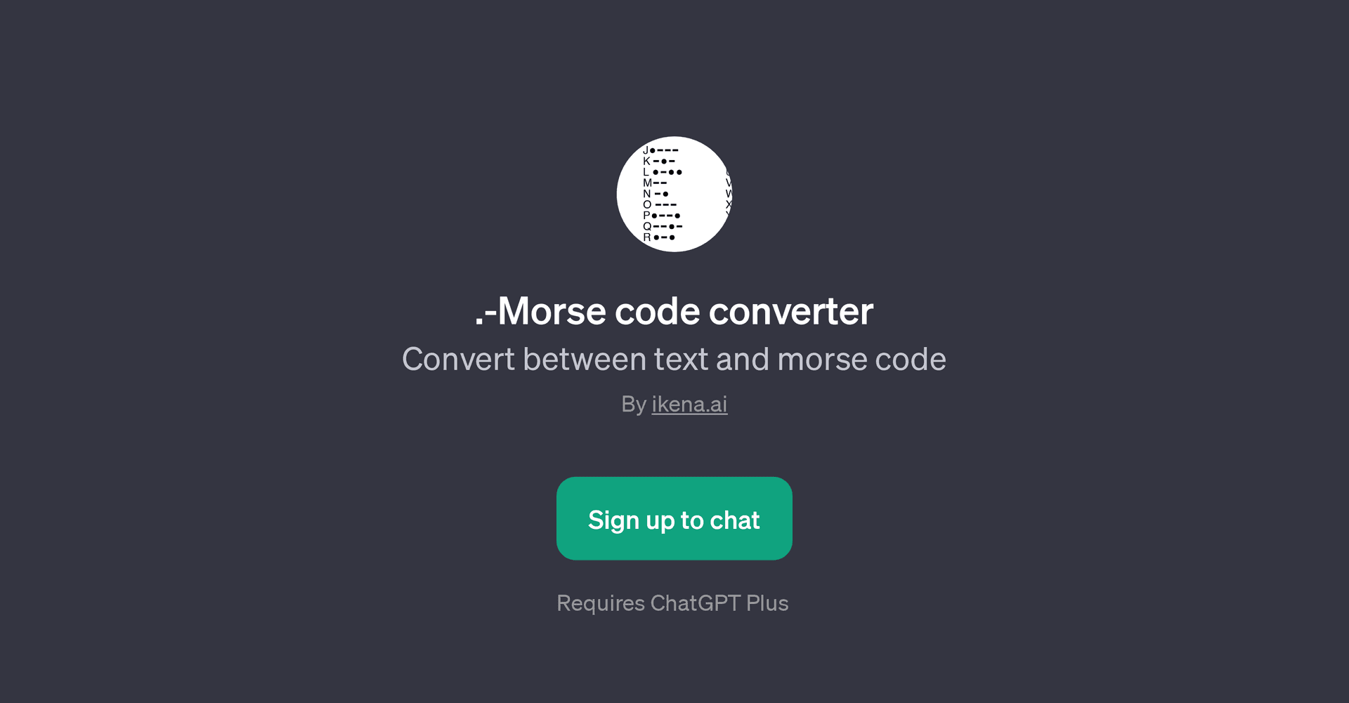 .-Morse code converter