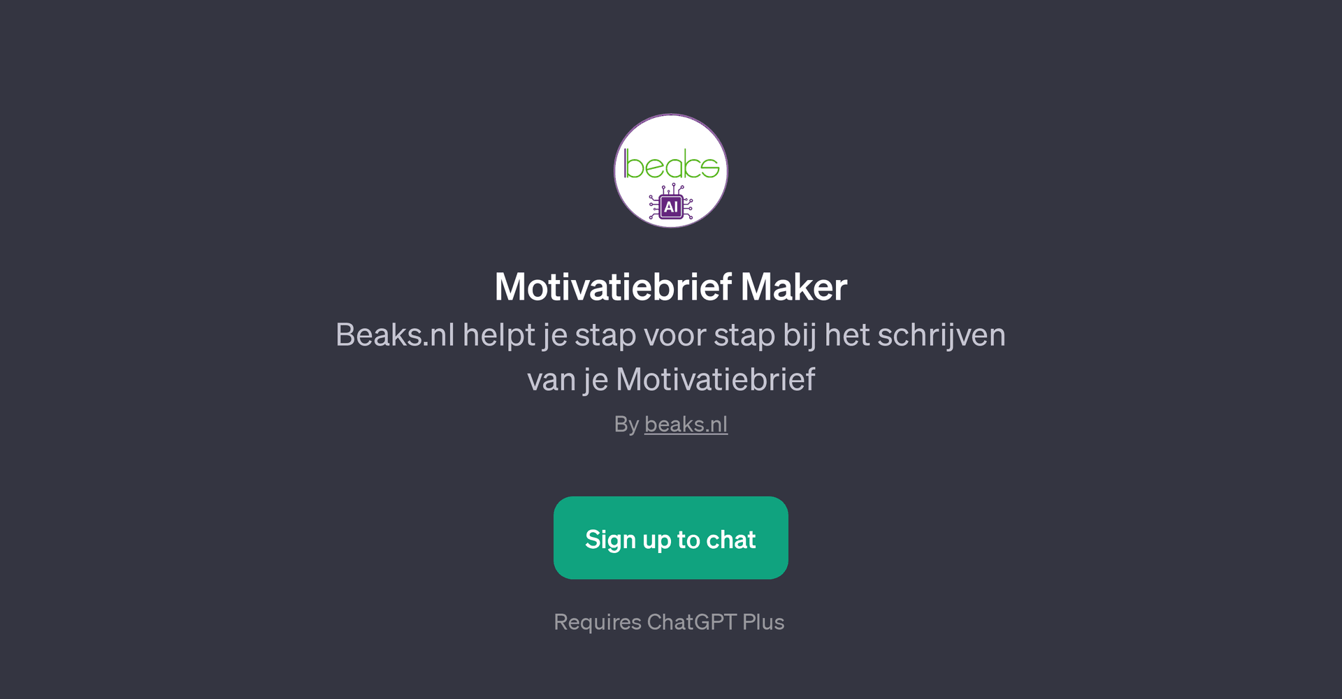 Motivatiebrief Maker