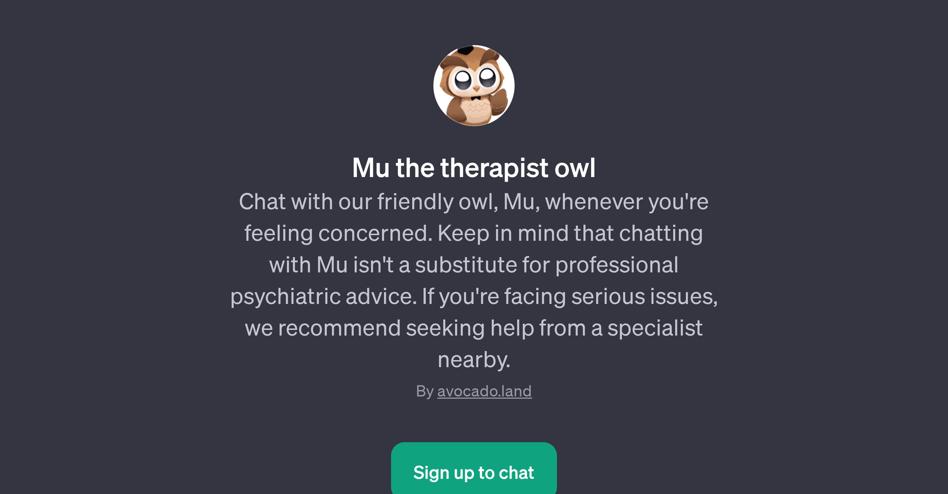 Mu the Therapist Owl