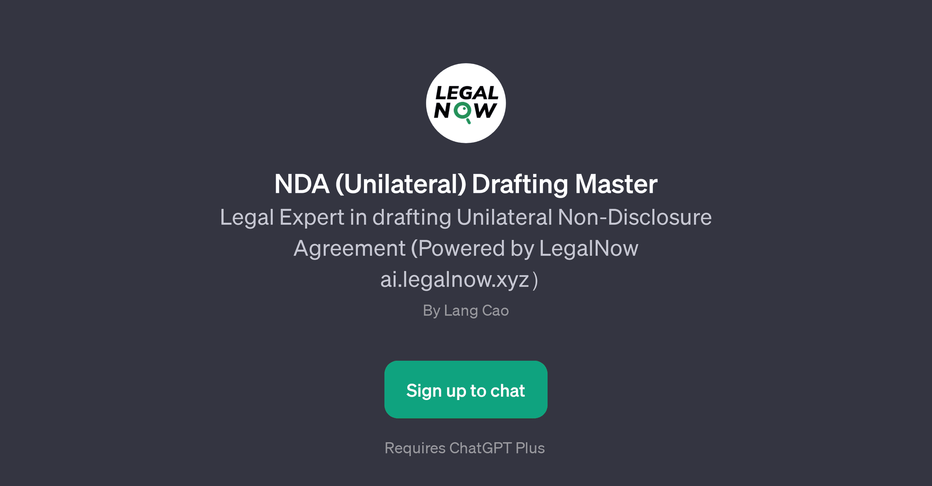 NDA (Unilateral) Drafting Master
