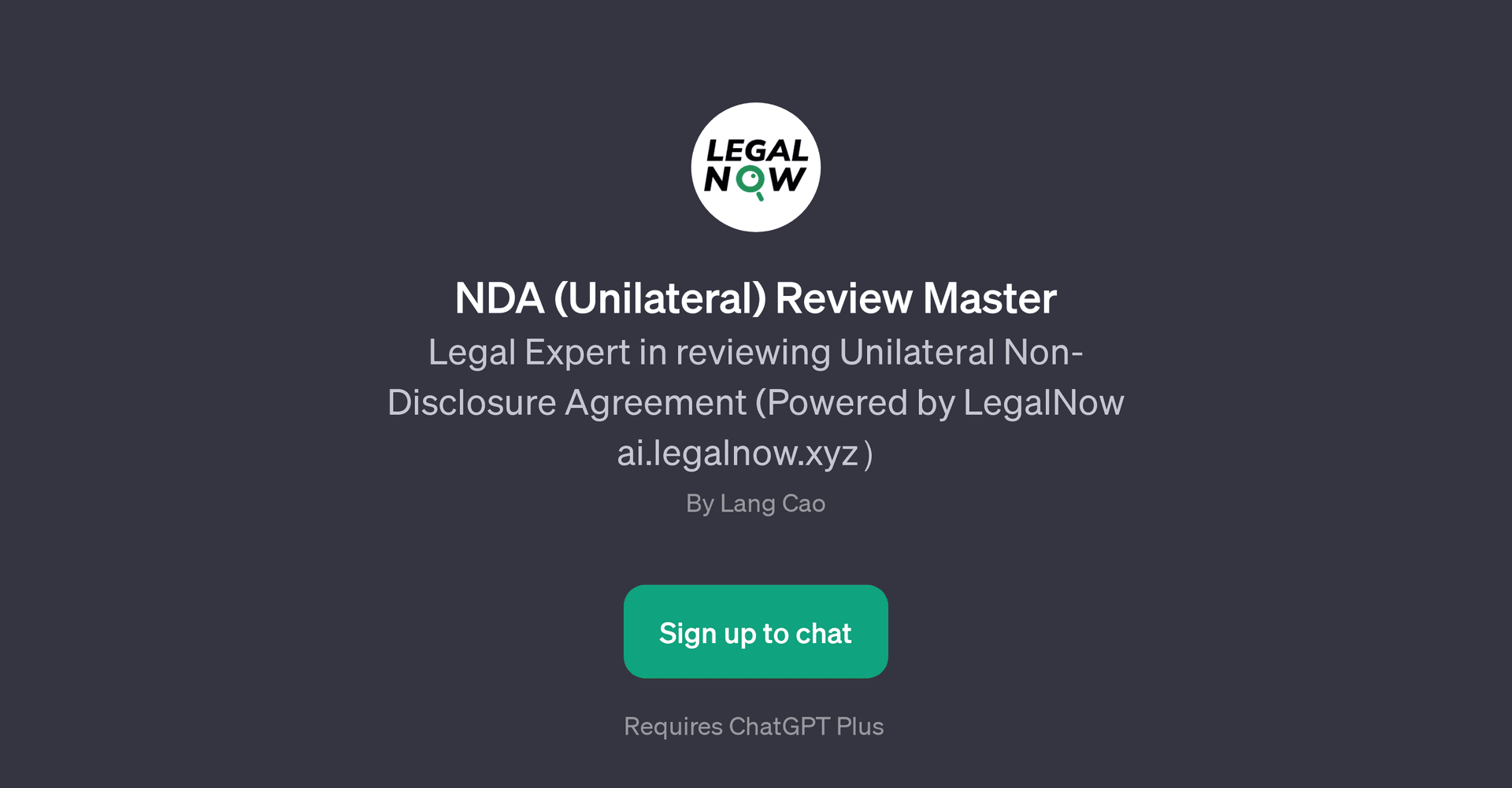 NDA (Unilateral) Review Master