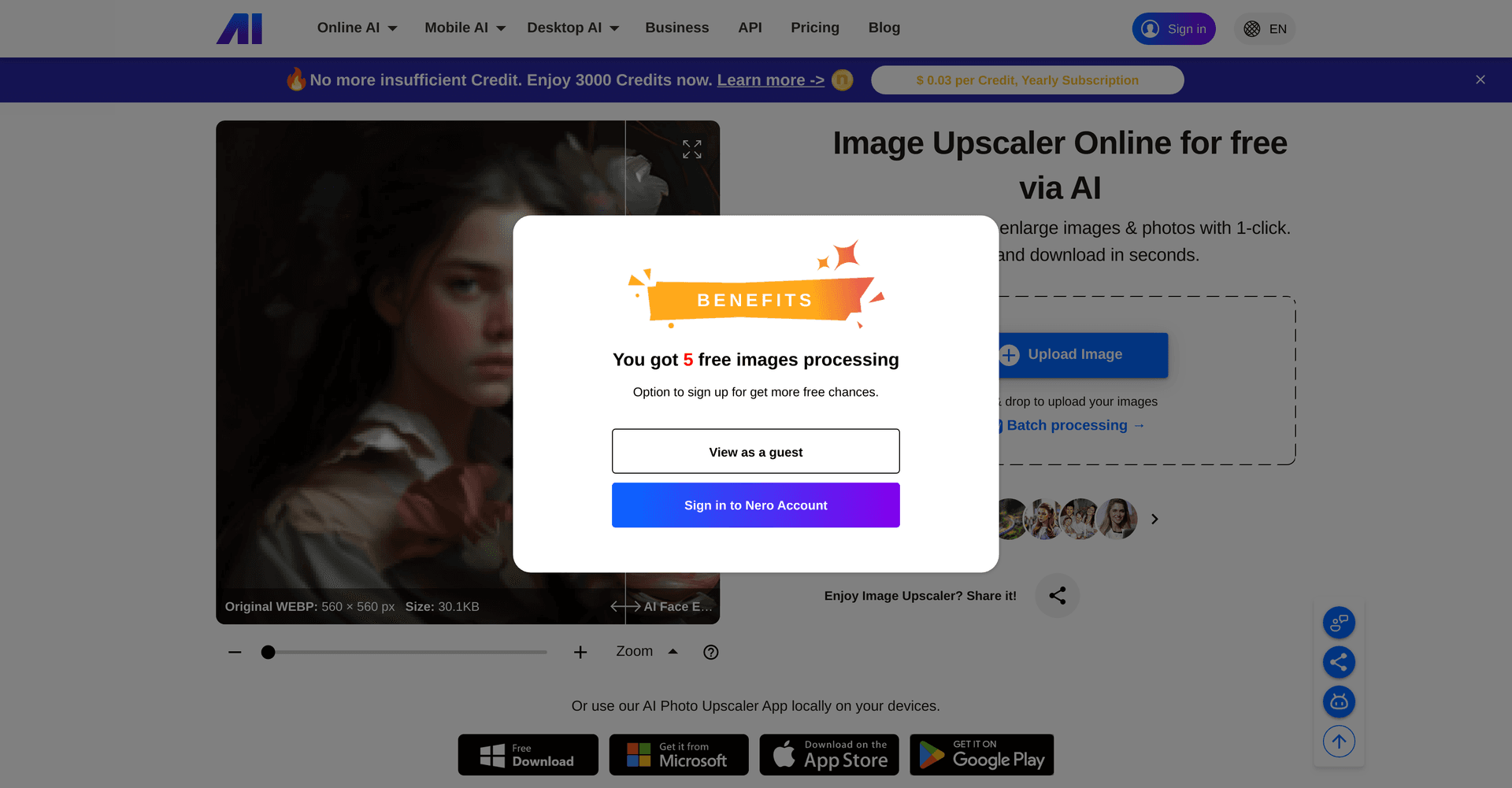 Nero Image Upscaler