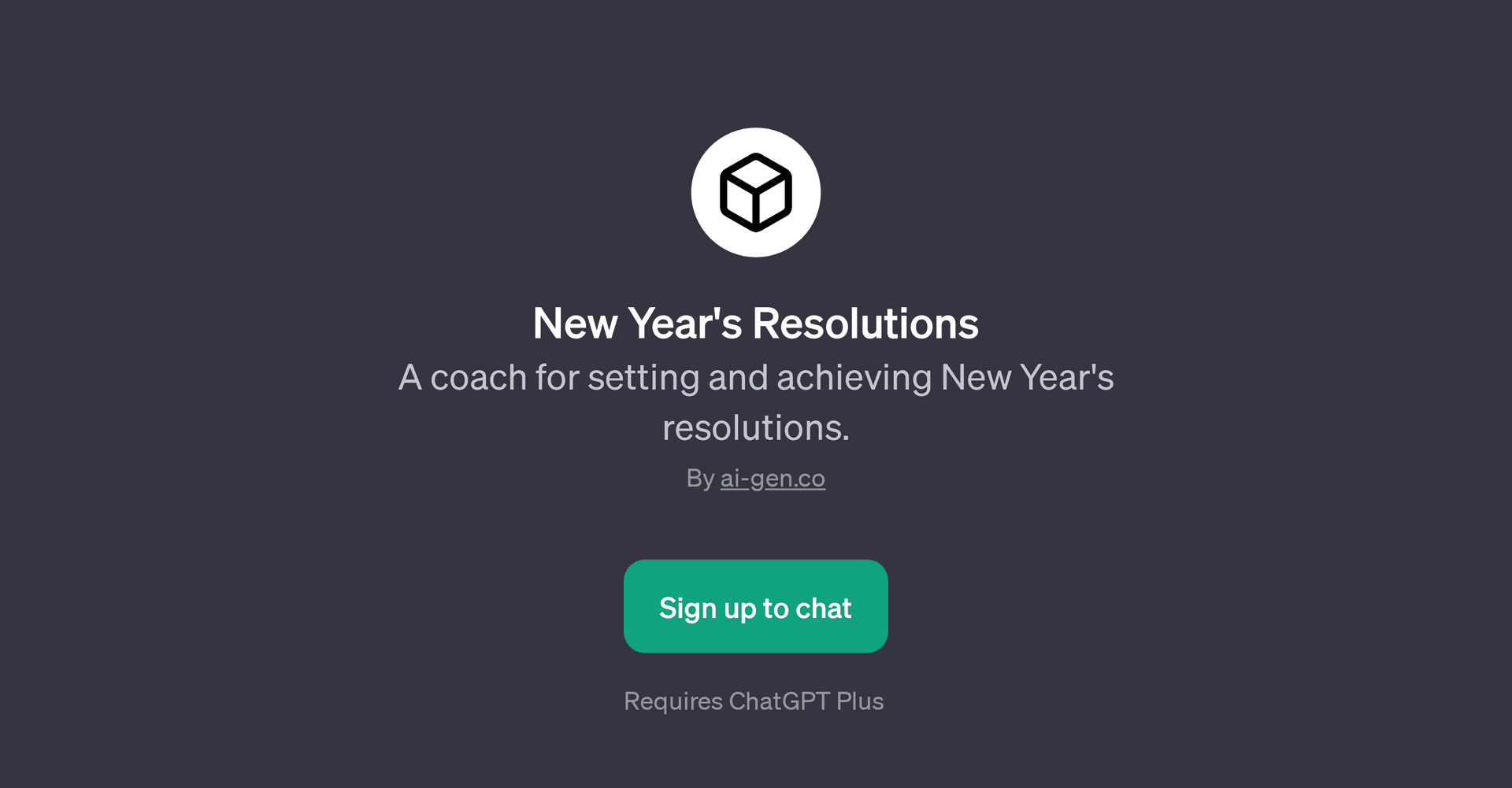 New Year's Resolutions