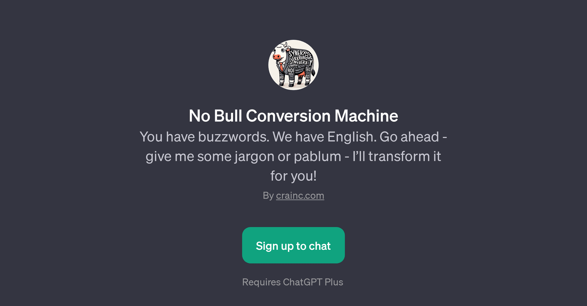 No Bull Conversion Machine