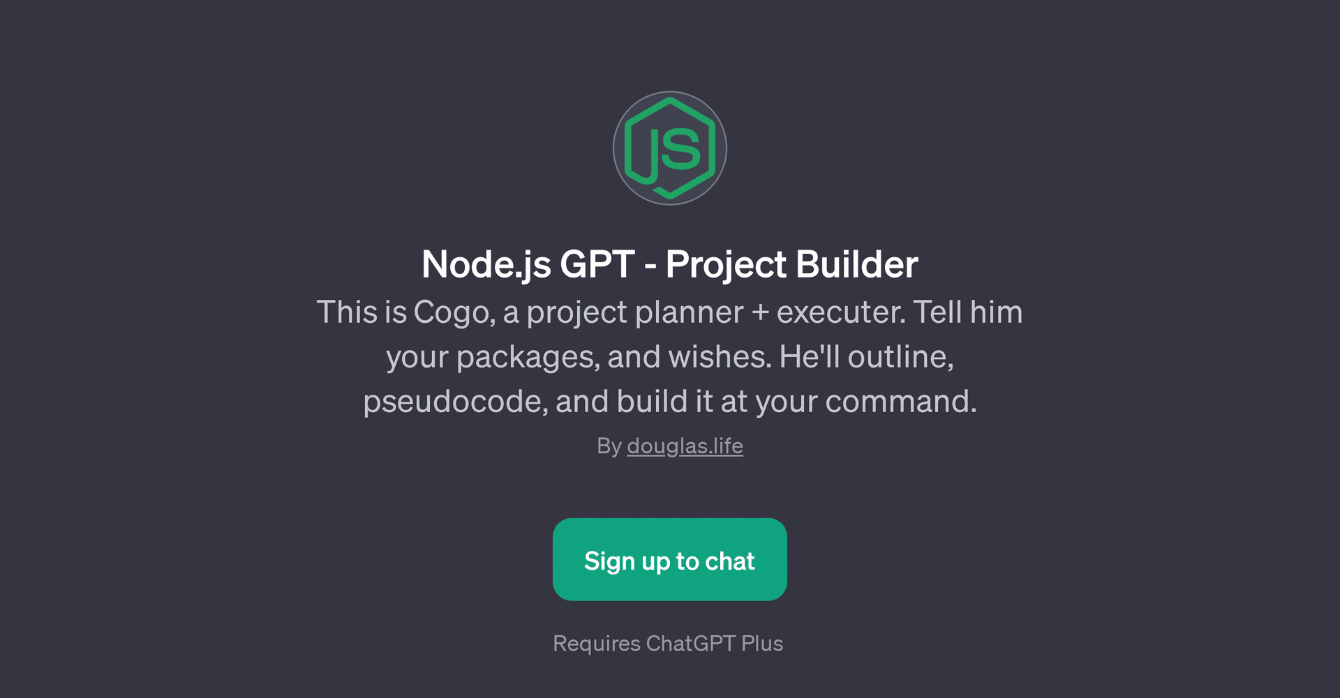 Node.js GPT - Project Builder